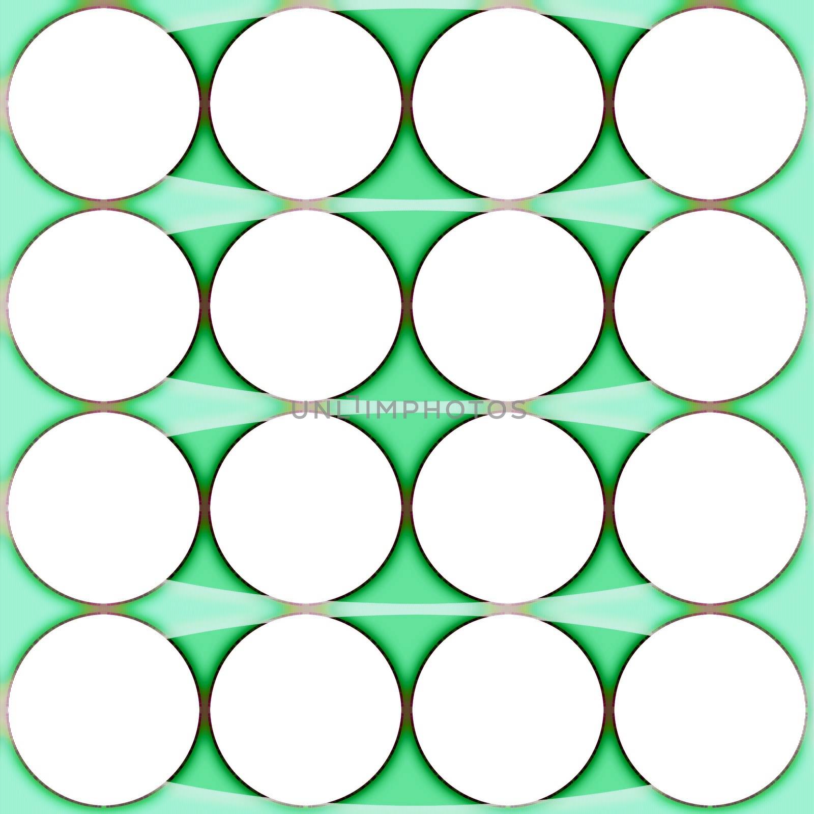 Digital computer graphic - geometric decorative ornament with a circles for design.
