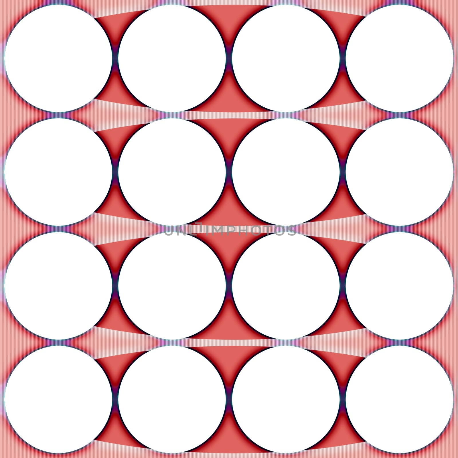 Digital computer graphic - geometric decorative ornament with a circles for design.