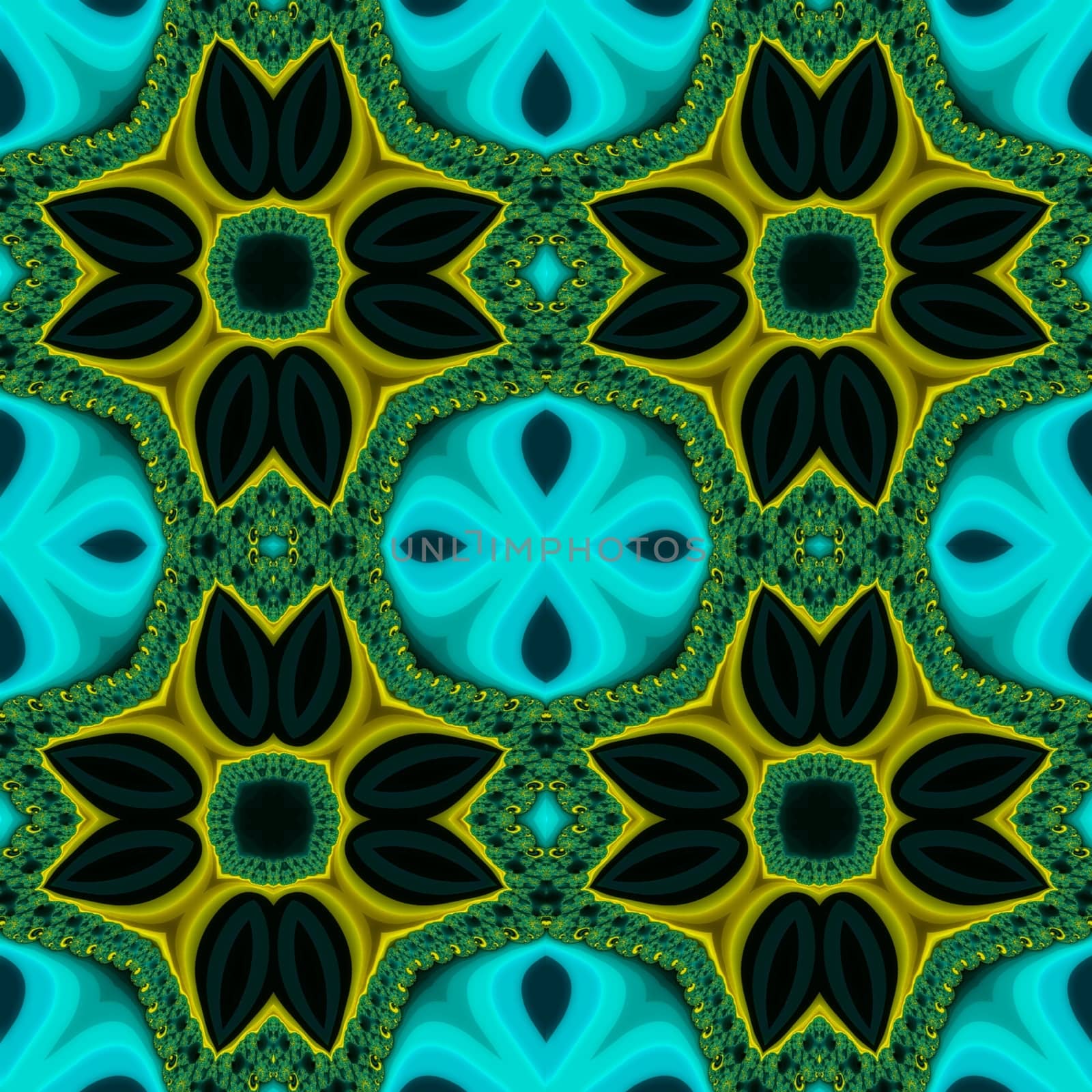 Digital computer graphic - seamless fractal ornament for design.