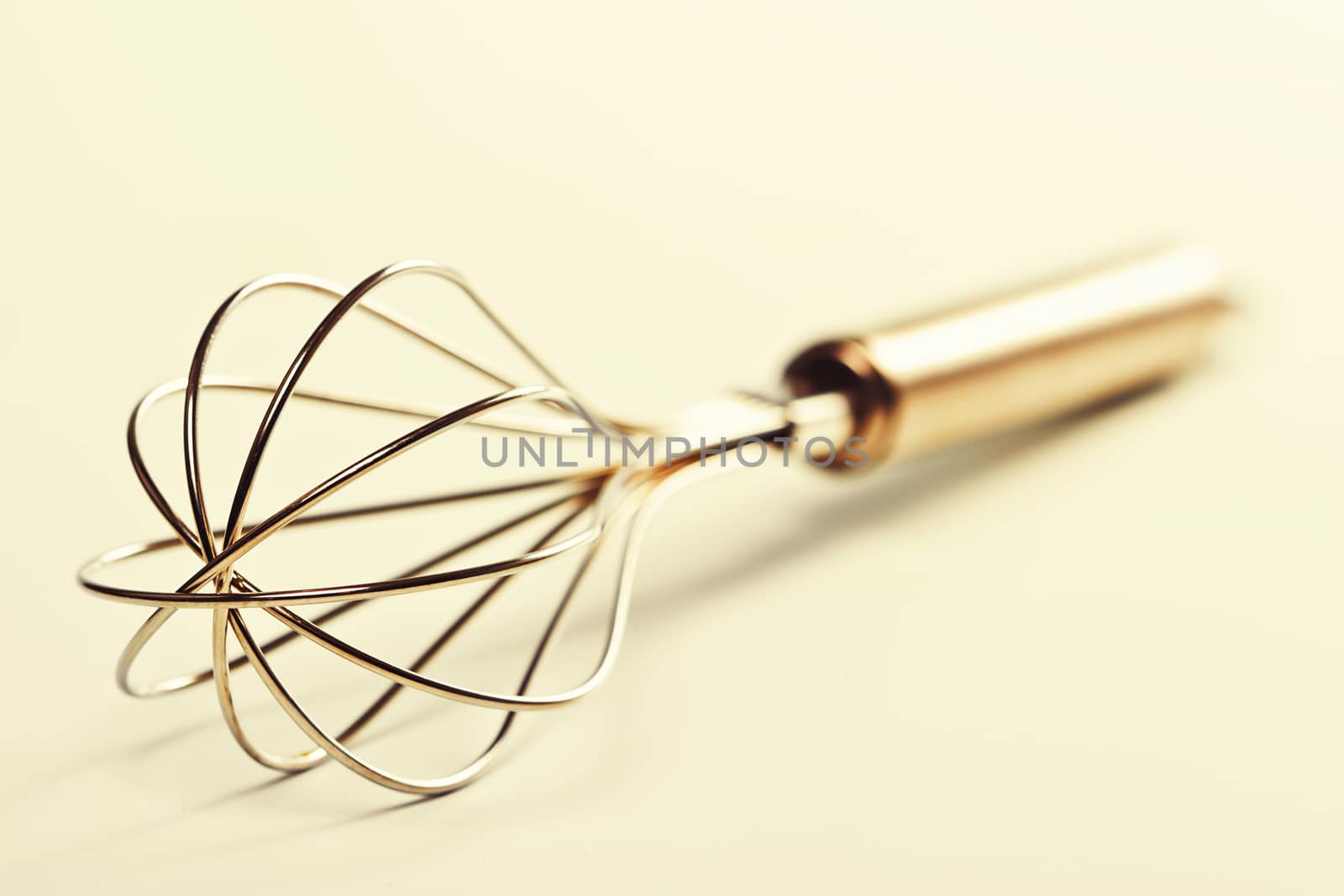 Toned image of steel whisk 