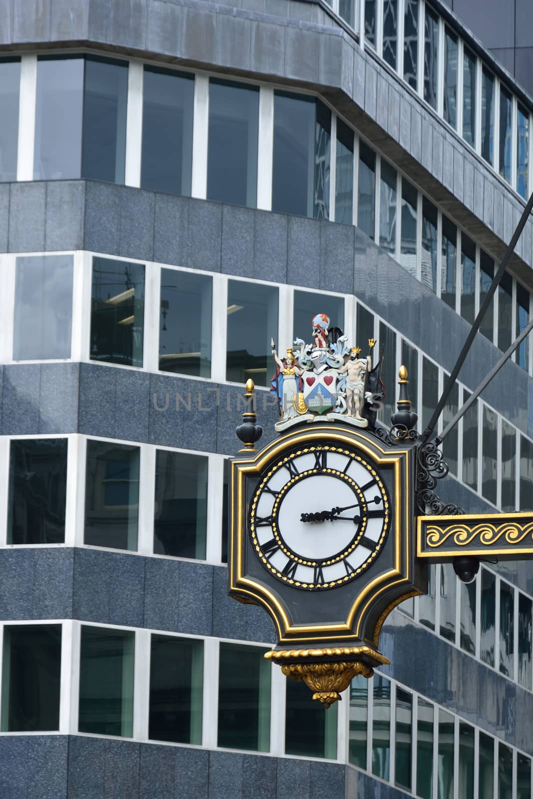 Street clock in city of london