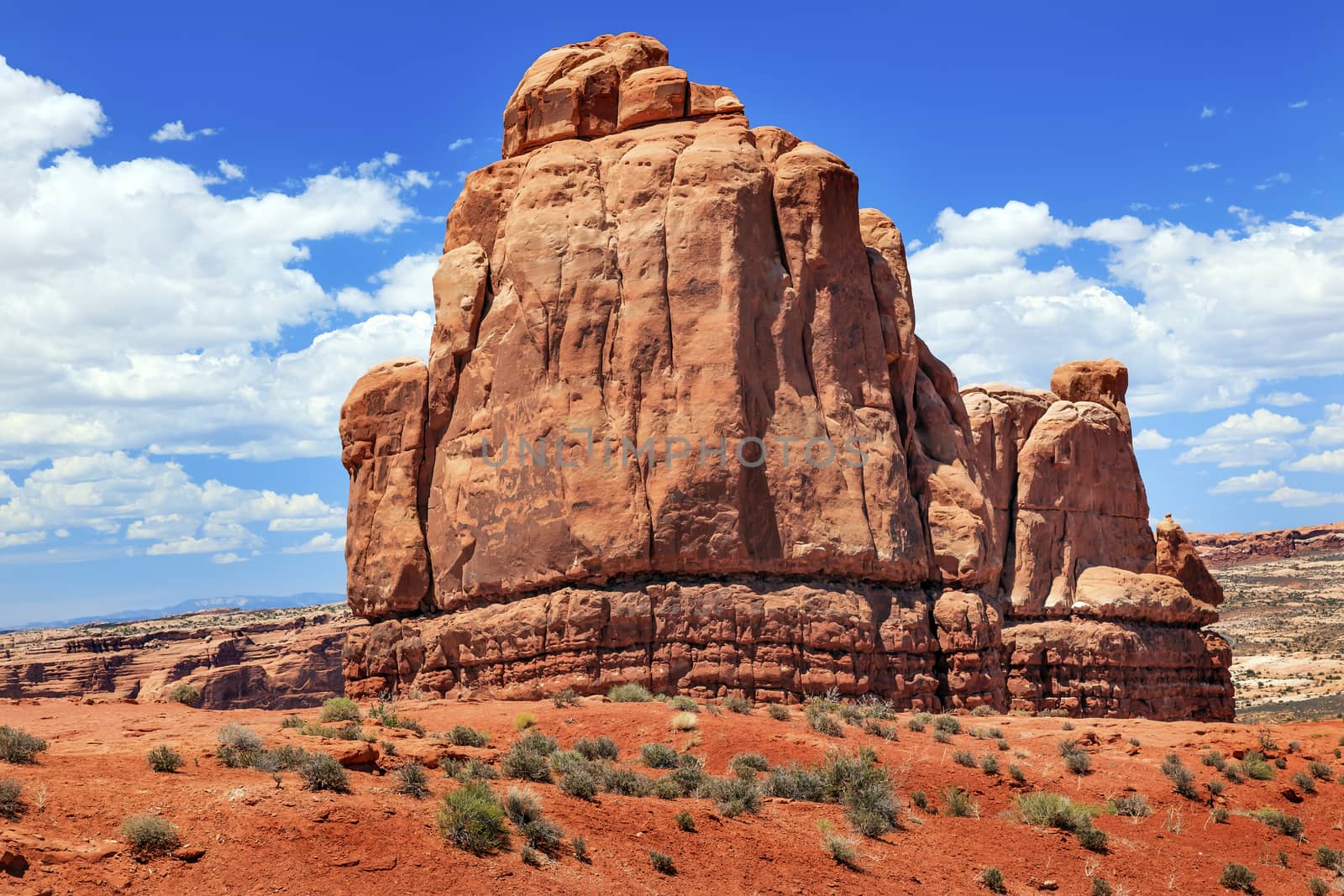 Red Orange Rock Formation Canyon Arches National Park Moab Utah USA Southwest. 