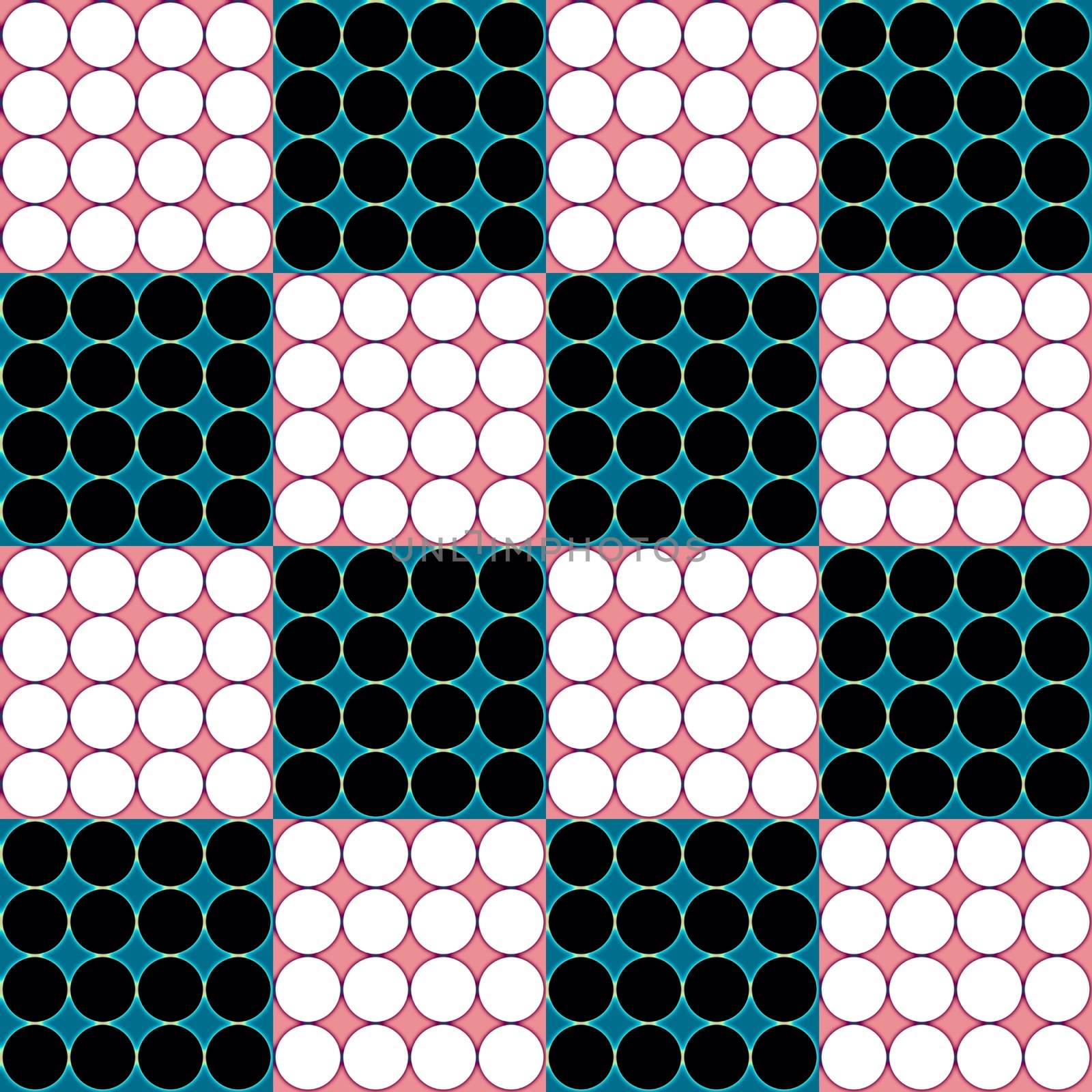 Digital computer graphic - seamless geometric ornament with a circles for design.