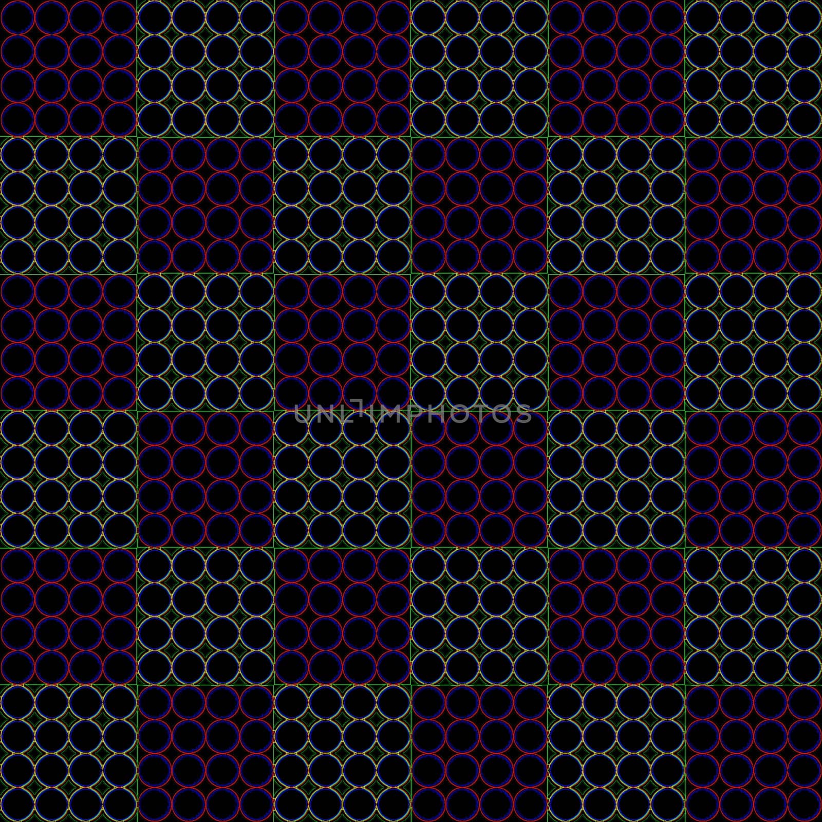 Digital computer graphic - seamless geometric ornament with a circles for design.