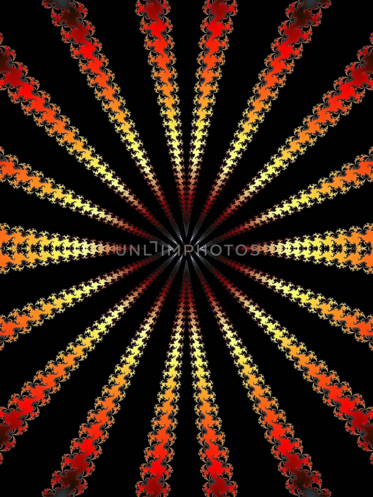 Digital computer graphic - decorative fractal pattern for design.
