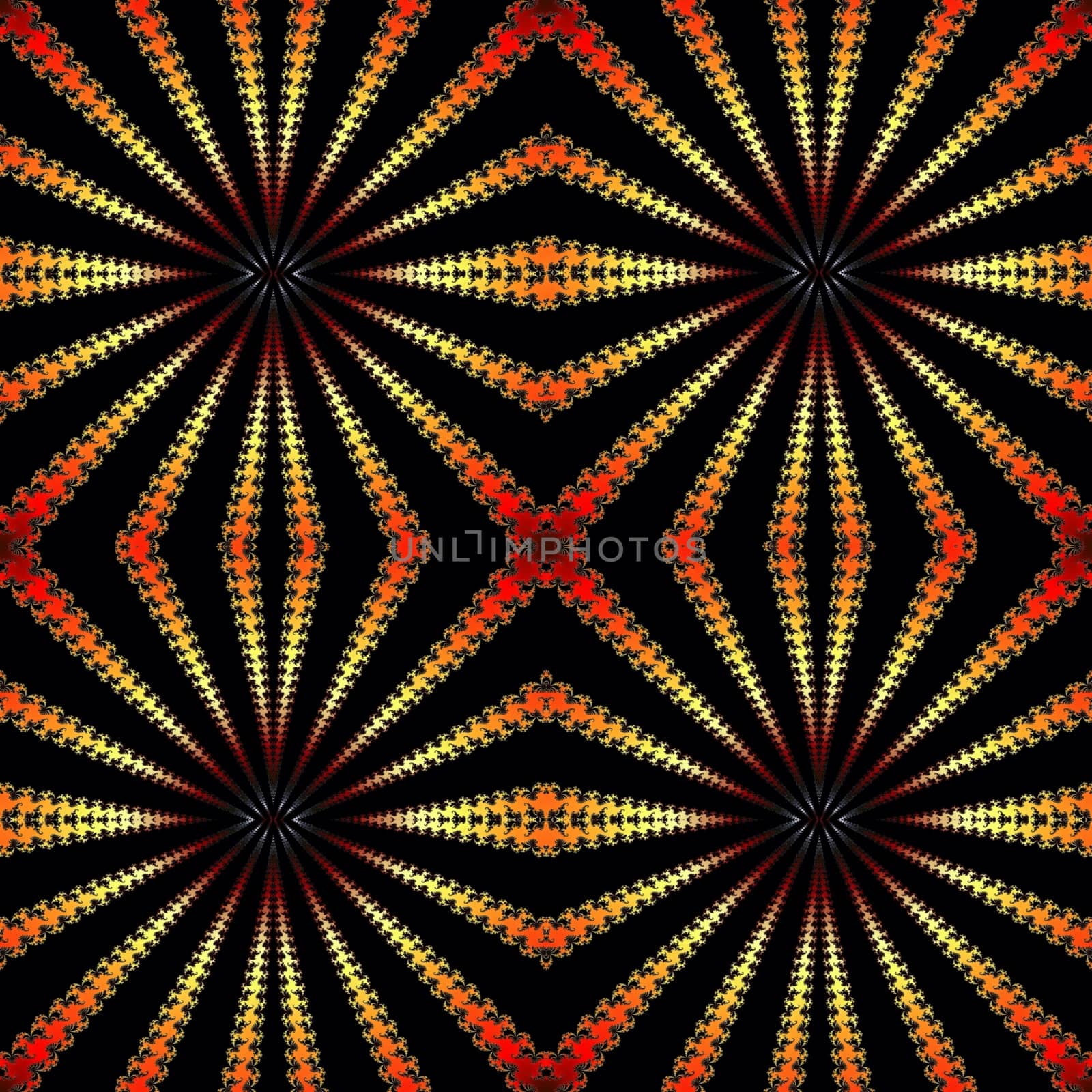Digital computer graphic - seamless fractal ornament for design.