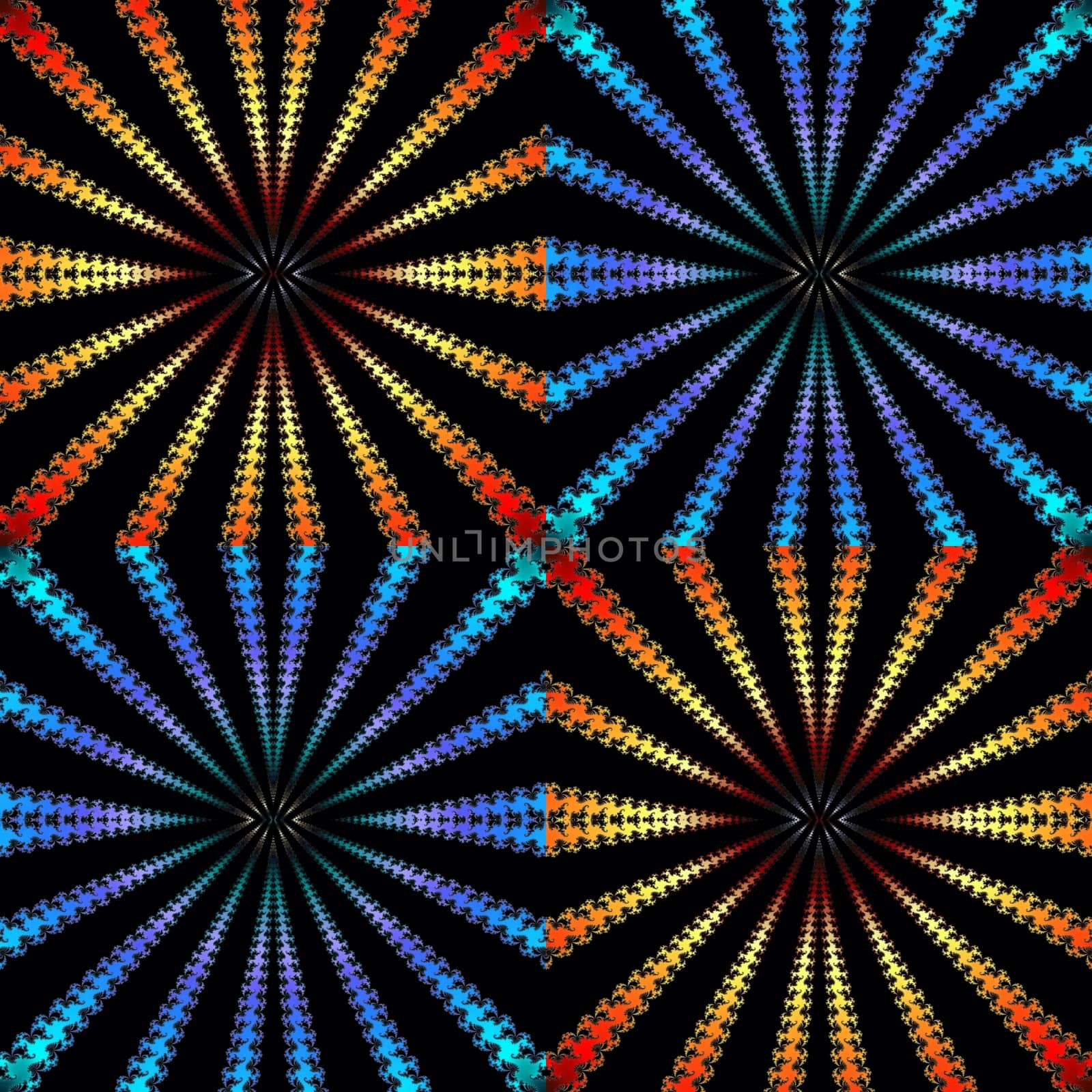 Digital computer graphic - seamless fractal ornament for design.