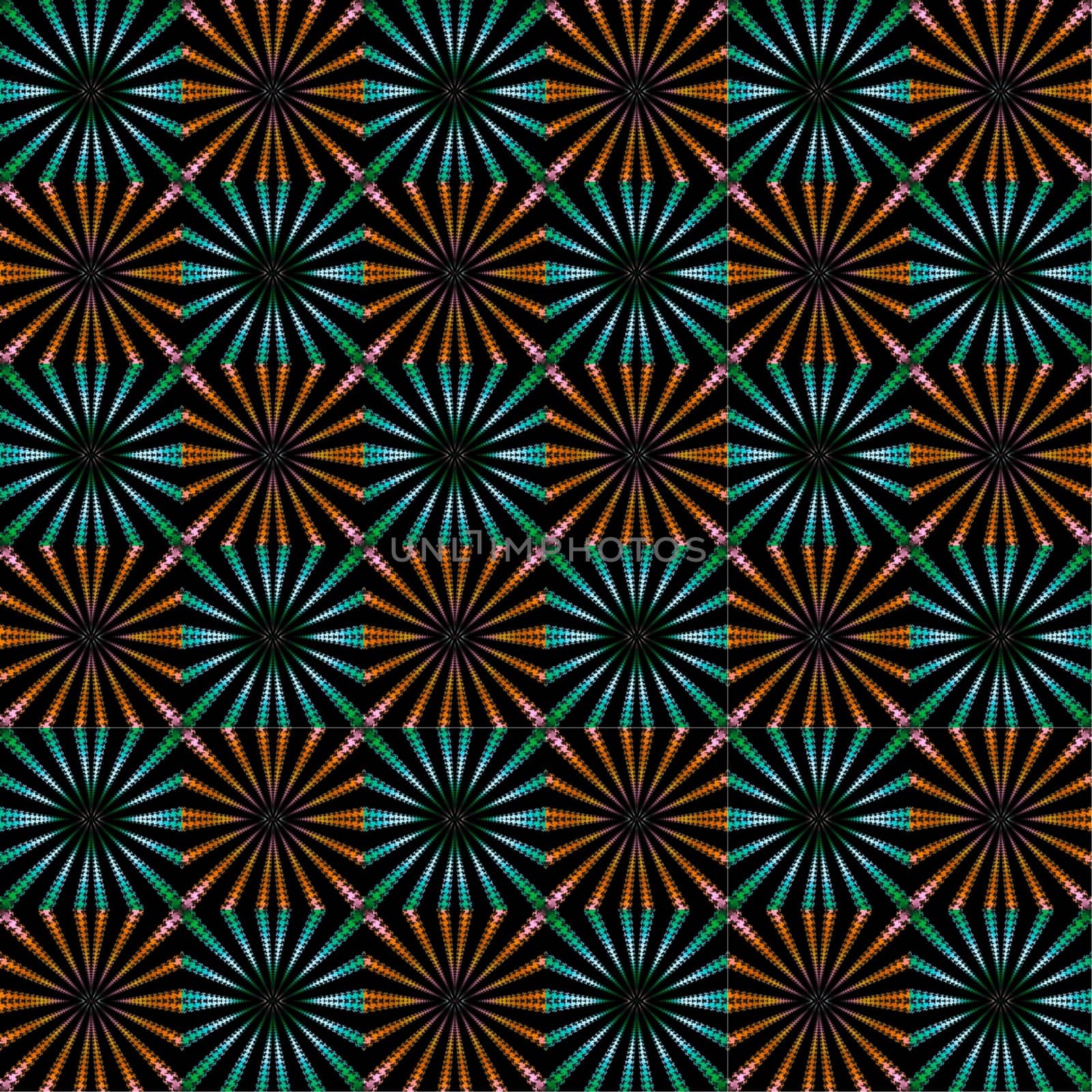 Digital computer graphic - seamless fractal ornament for design.