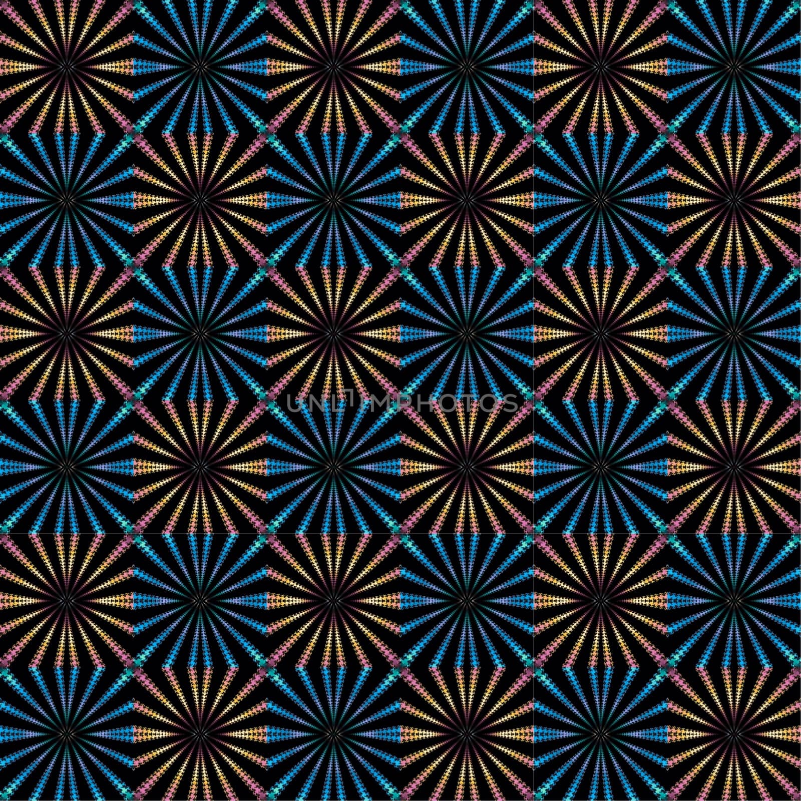 Digital computer graphic - seamless fractal ornament for design.
