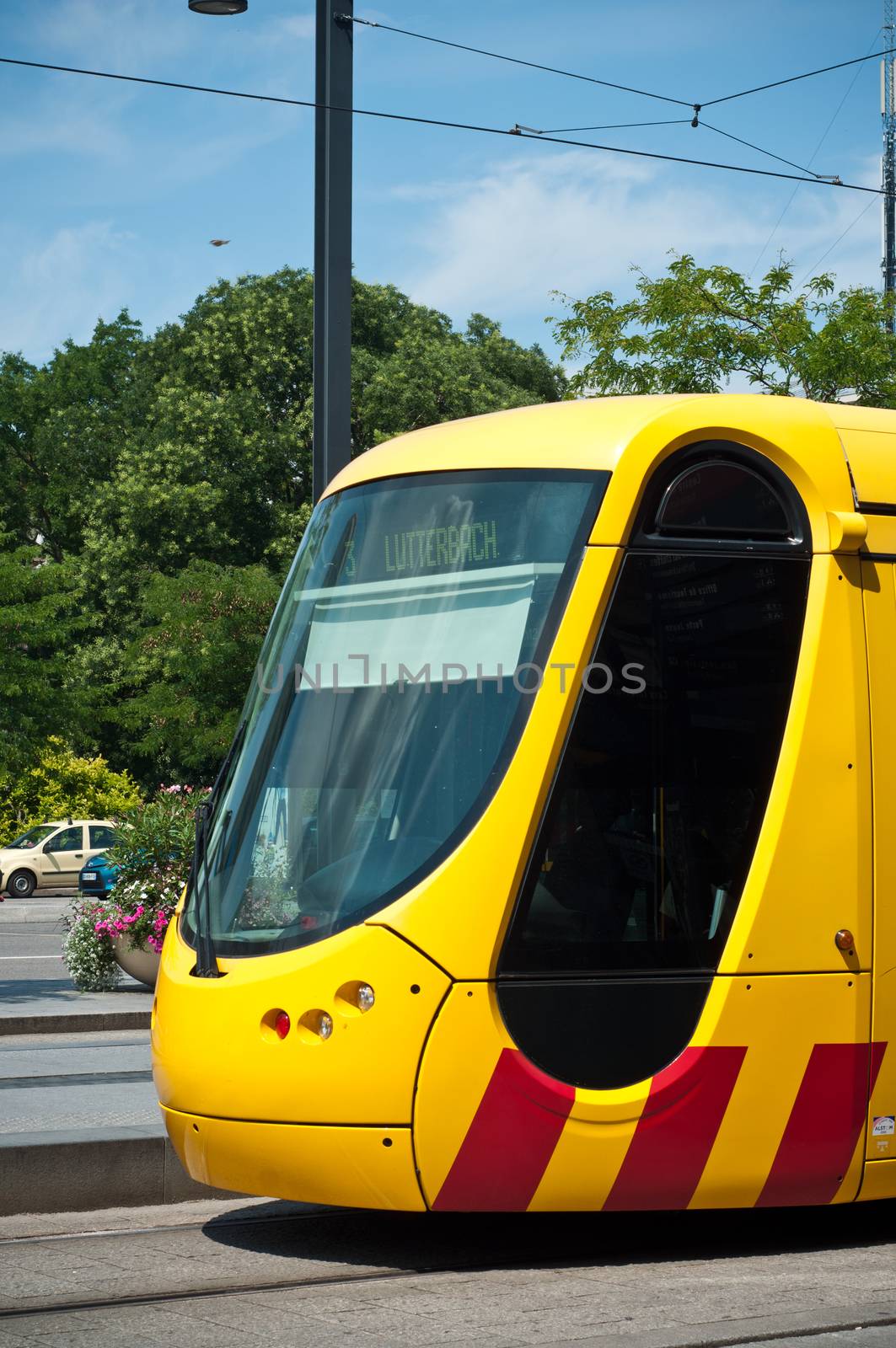 Mulhouse - france - 24 th July 2014 - tramway in Mulhouse - Alsace France by NeydtStock