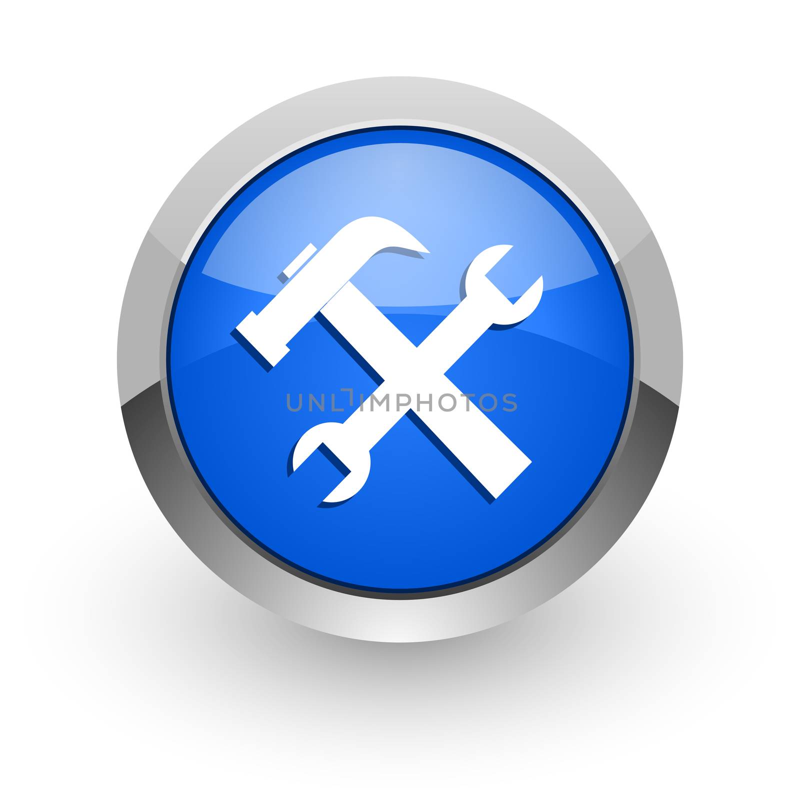 blue glossy web icon