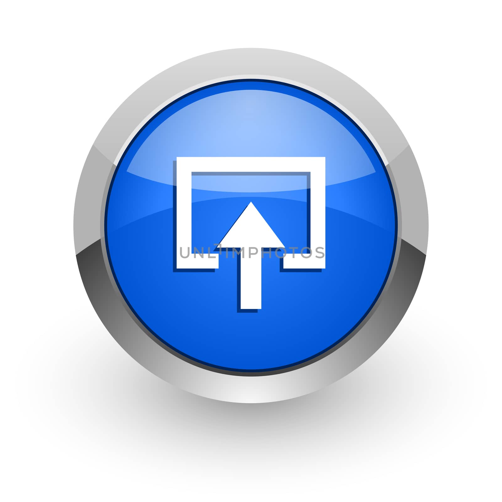 blue glossy web icon