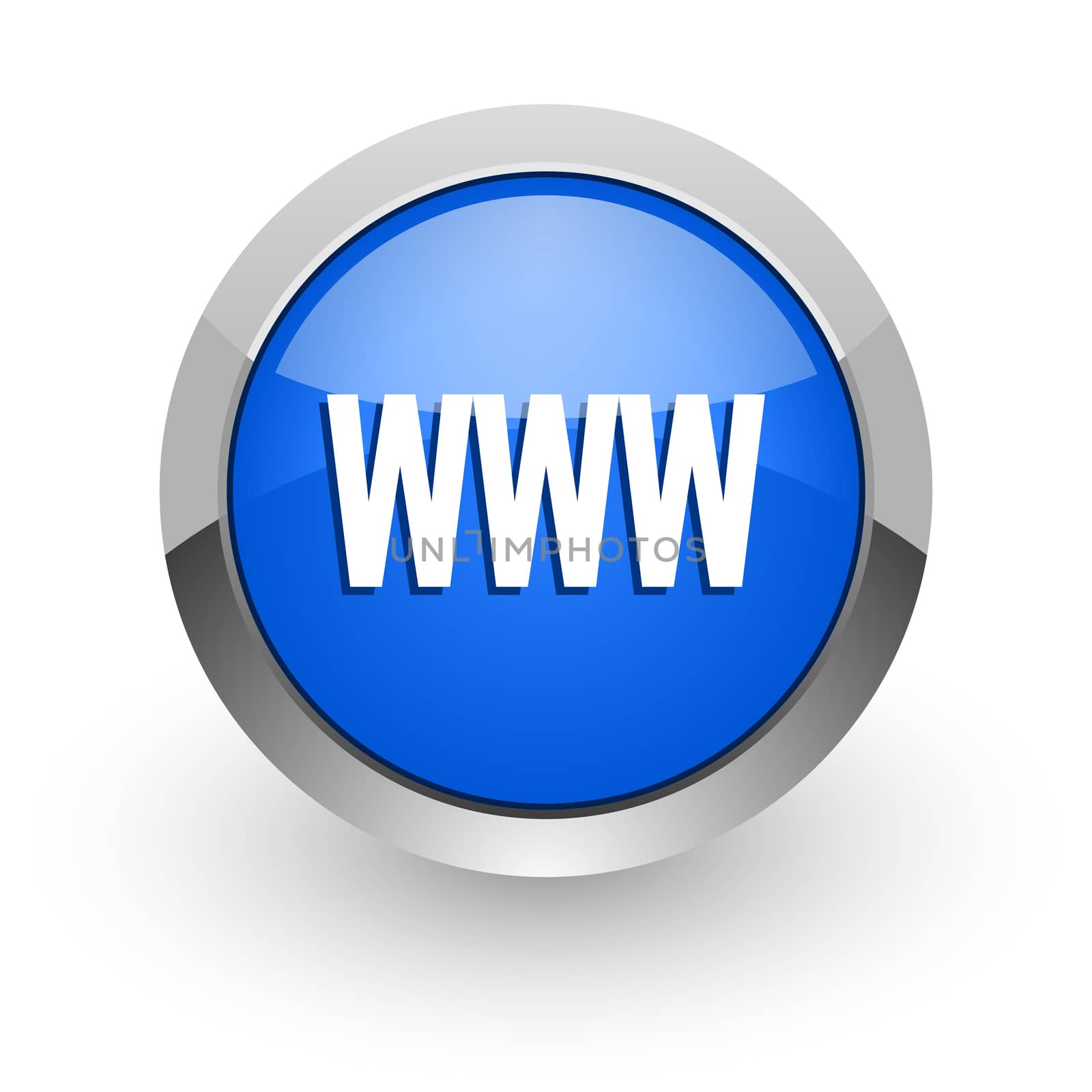 blue glossy web icon
