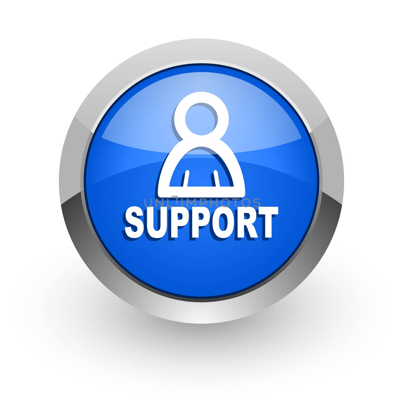 blue glossy web icon