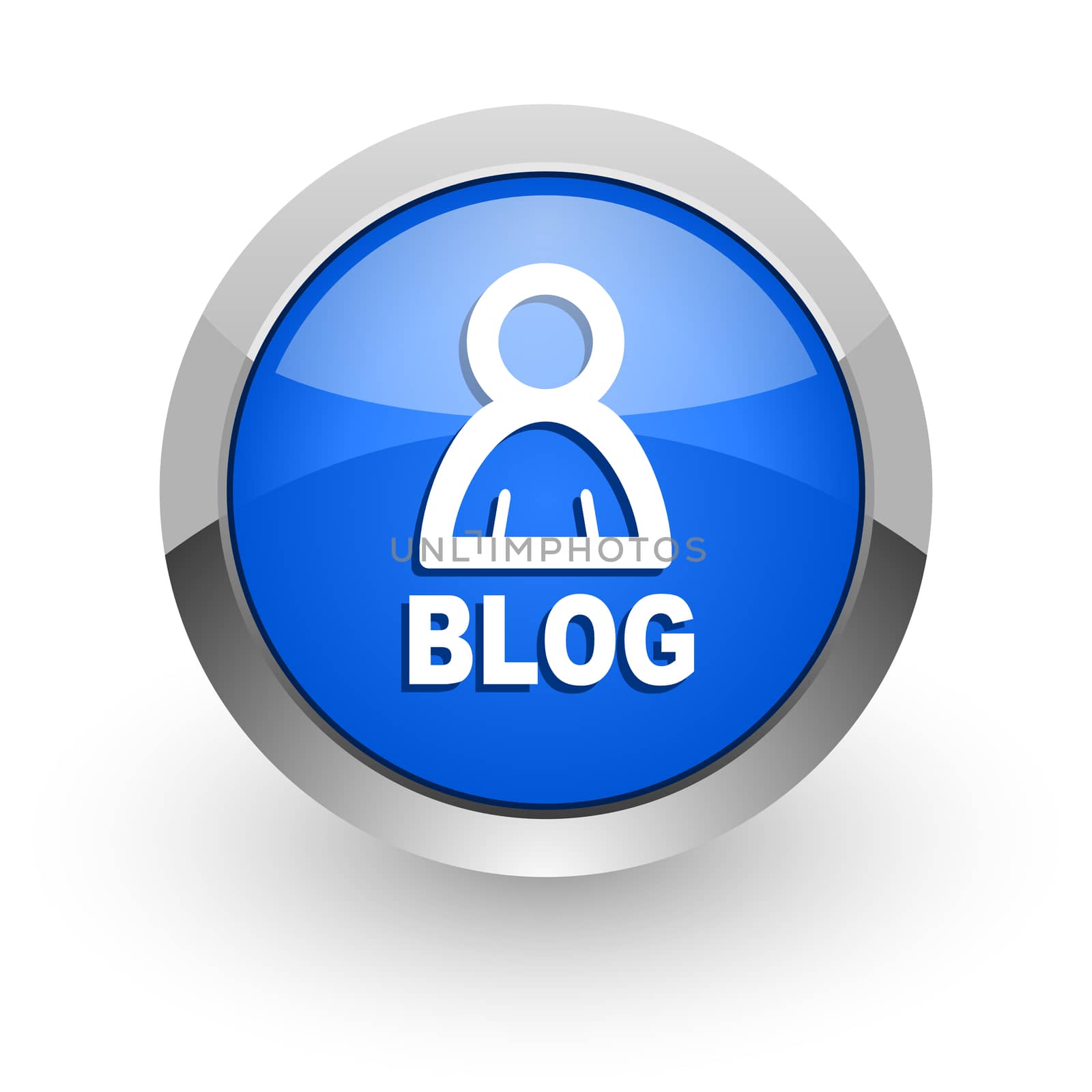 blue glossy web icon