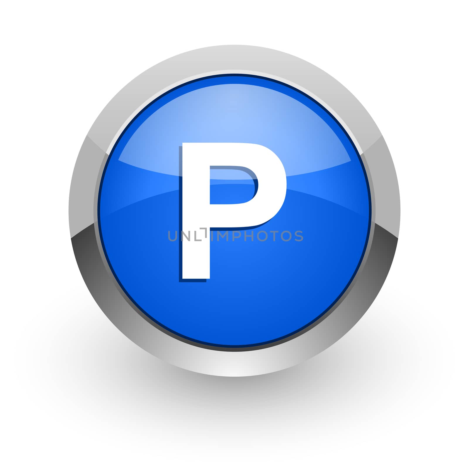 blue glossy web icon