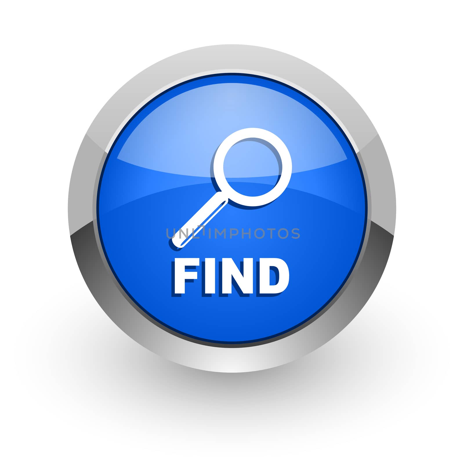 blue glossy web icon