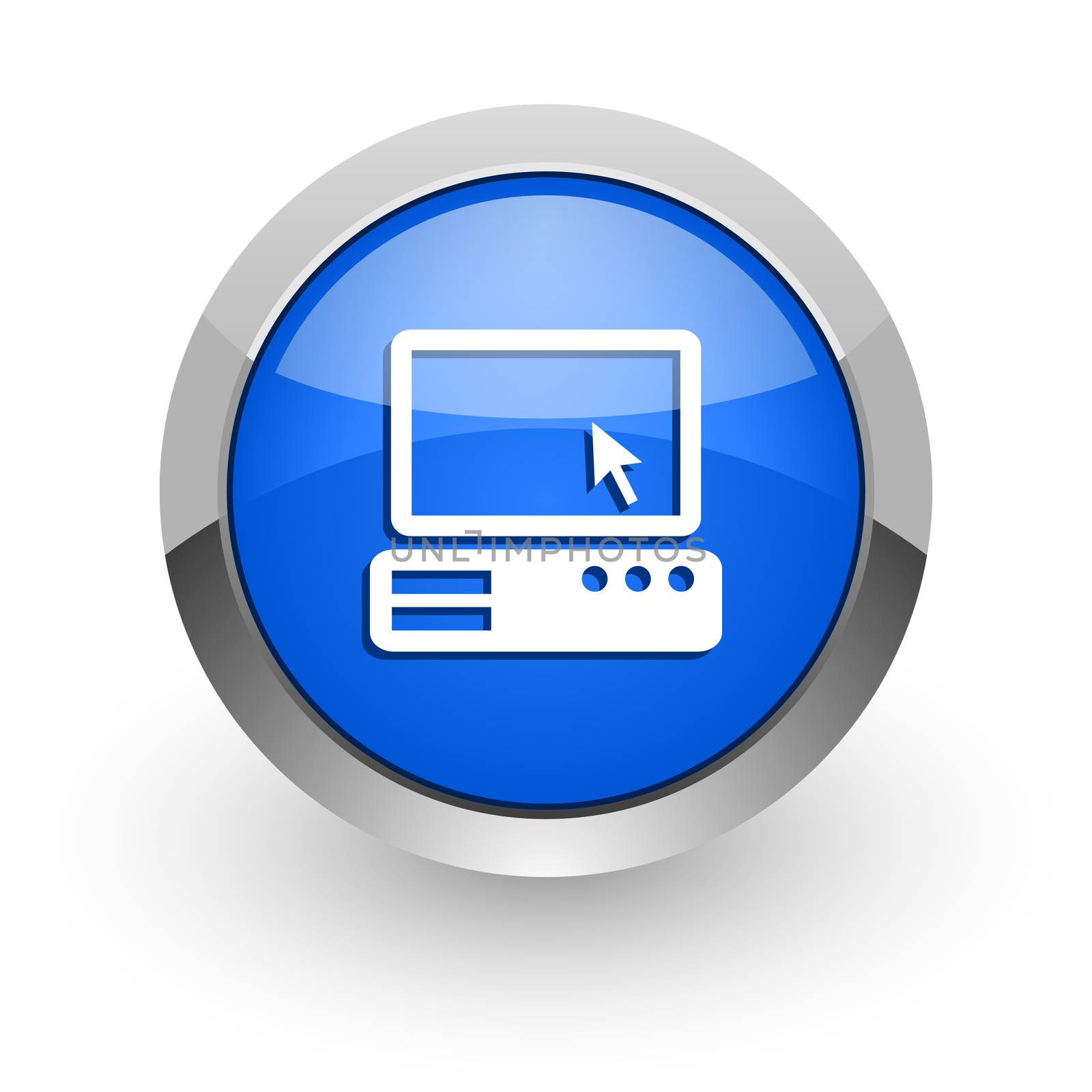 blue glossy web icon