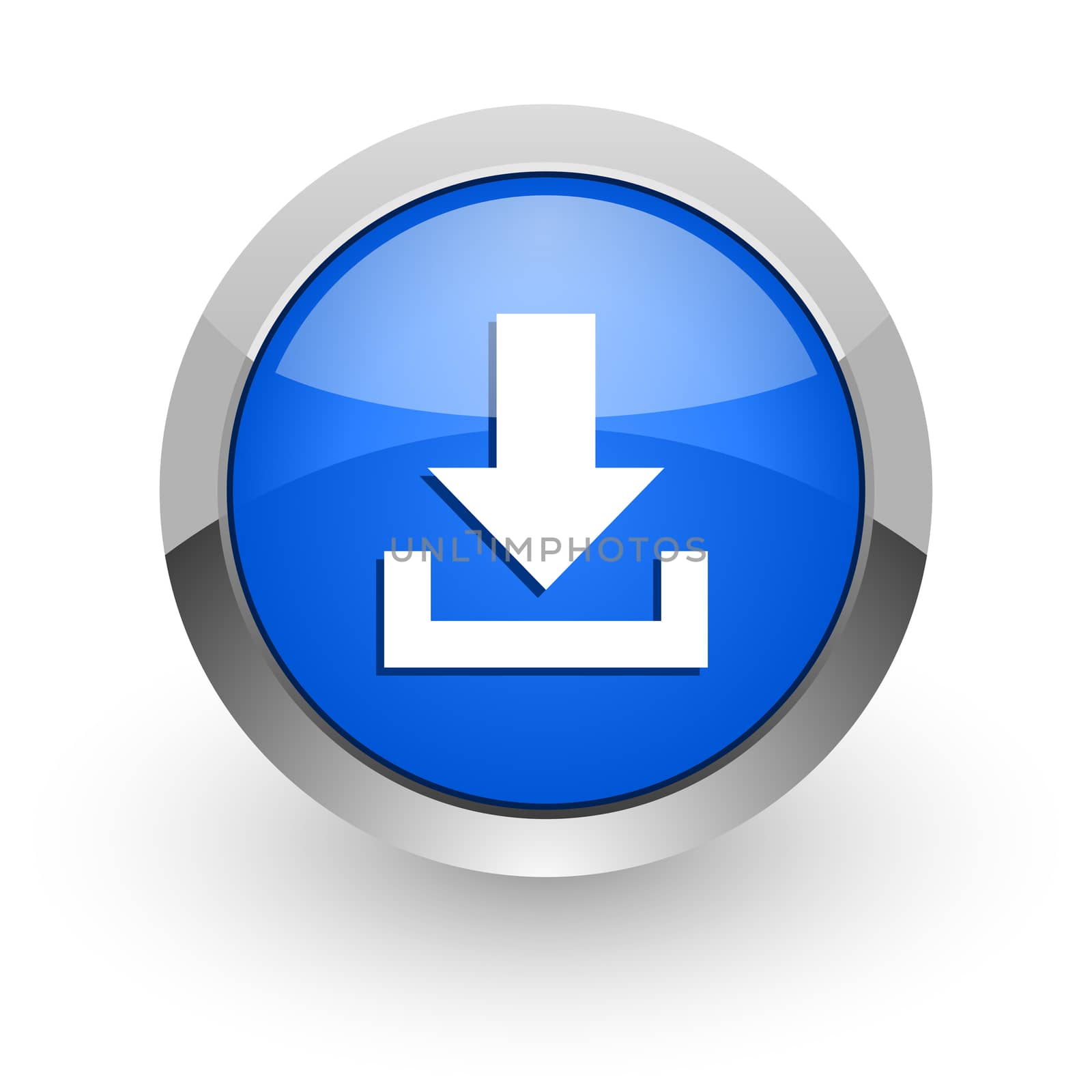 blue glossy web icon