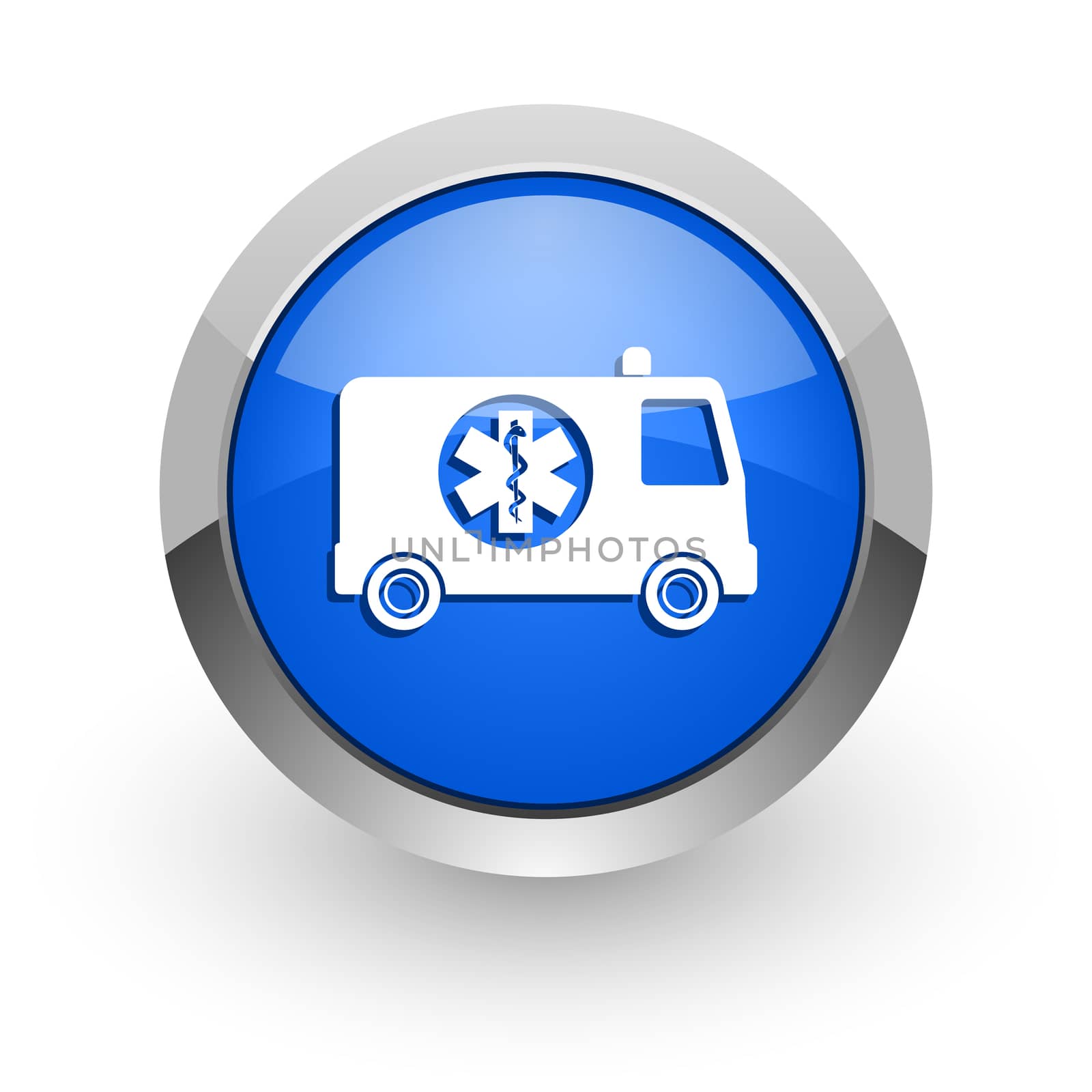 blue glossy web icon