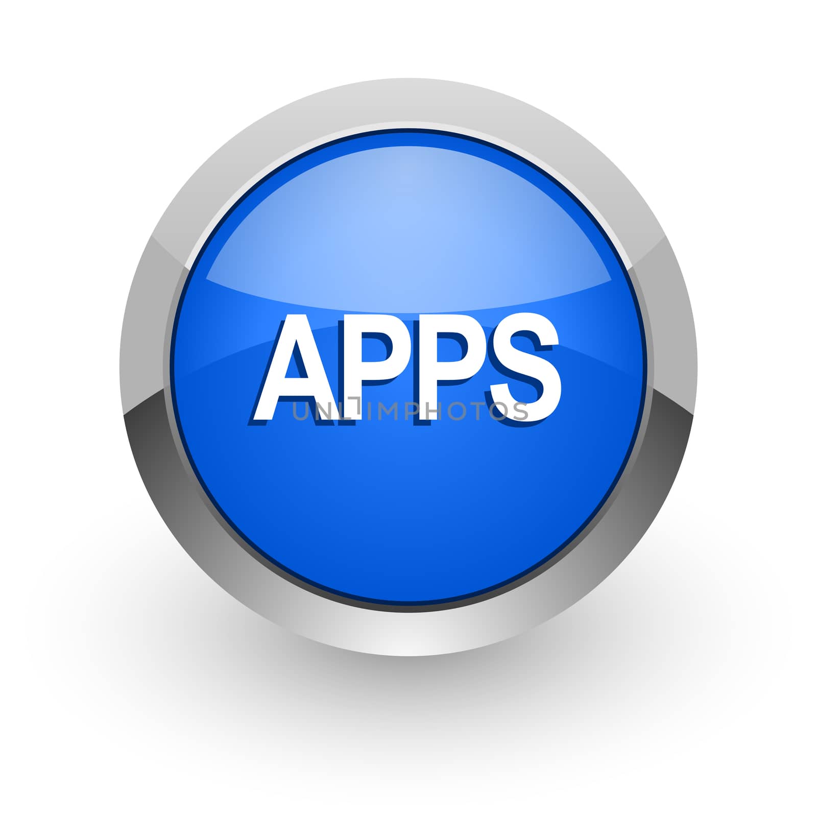 blue glossy web icon