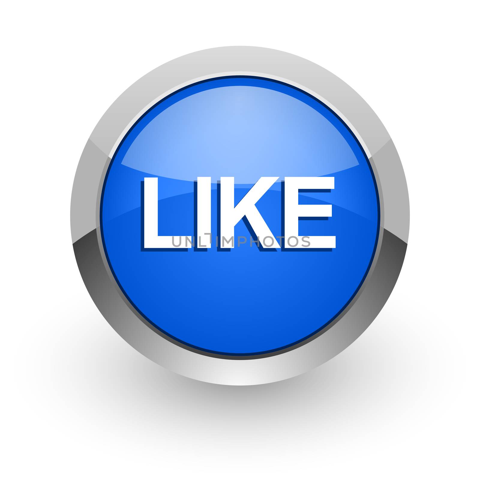 blue glossy web icon
