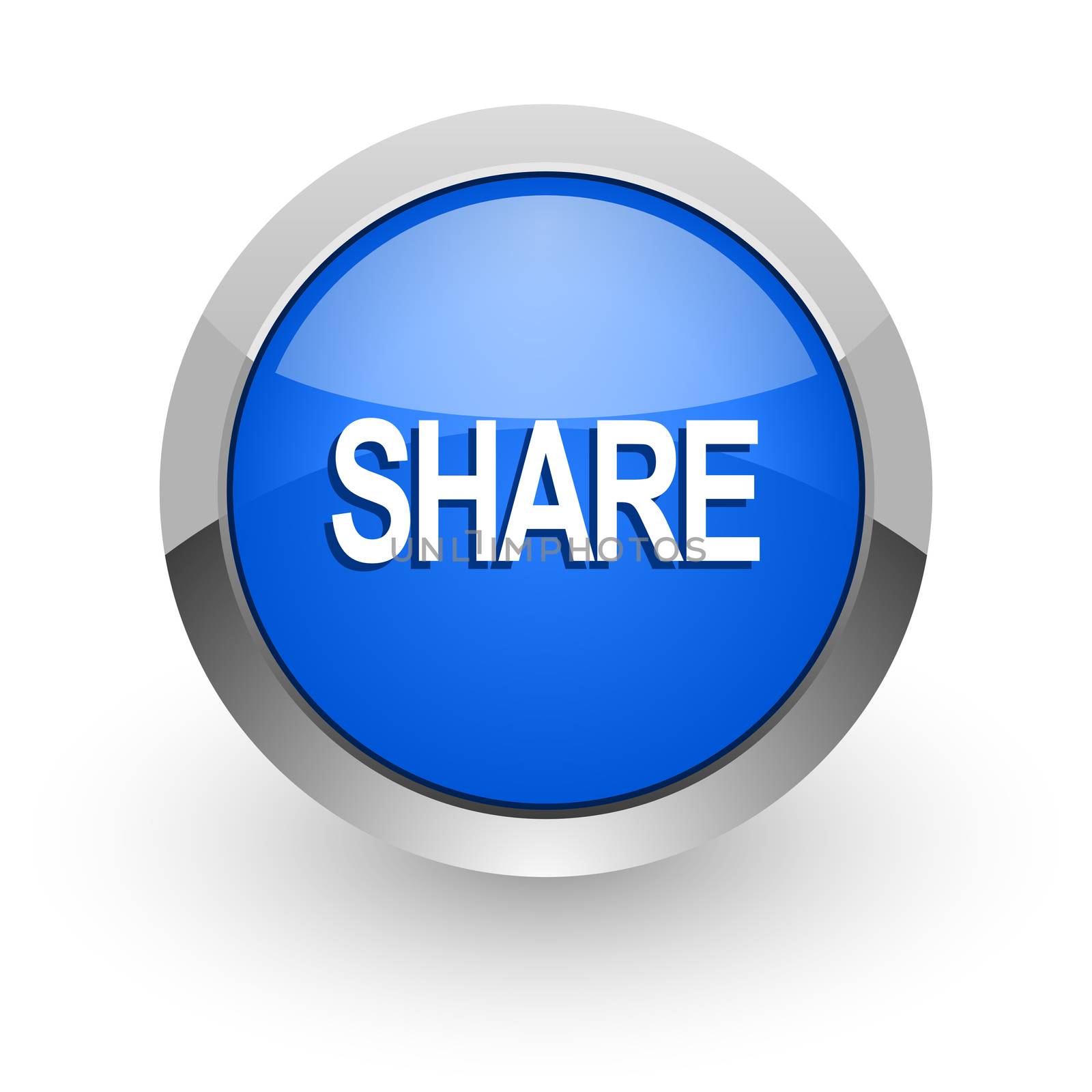 blue glossy web icon