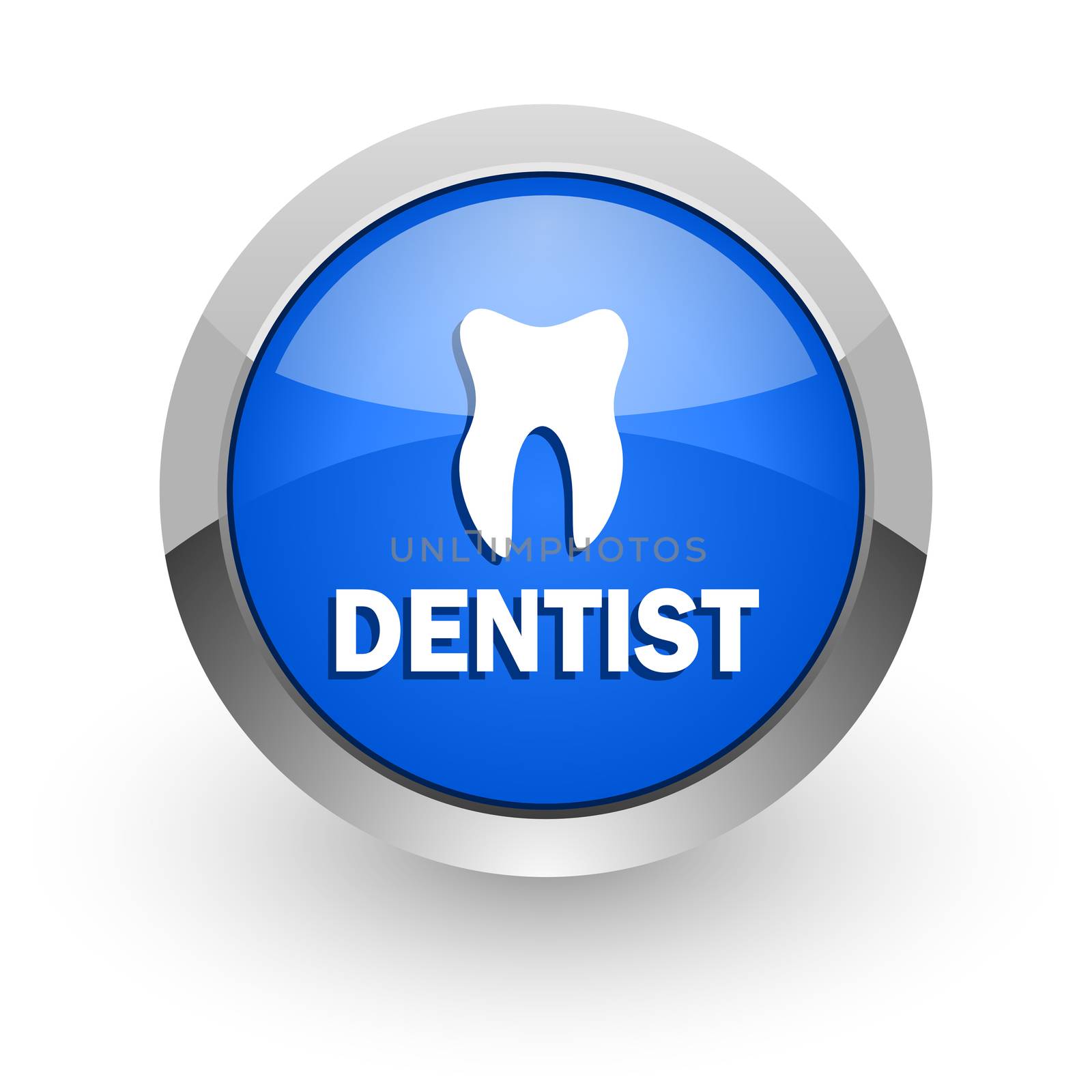 dentist blue glossy web icon by alexwhite