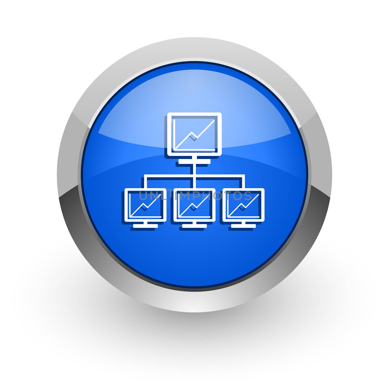 blue glossy web icon