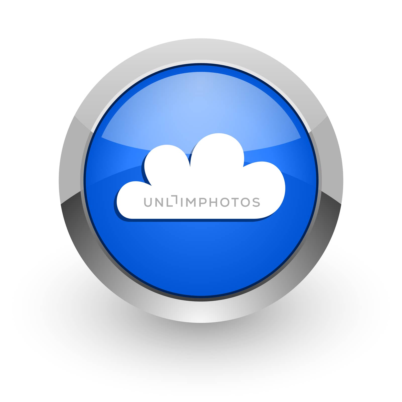 blue glossy web icon