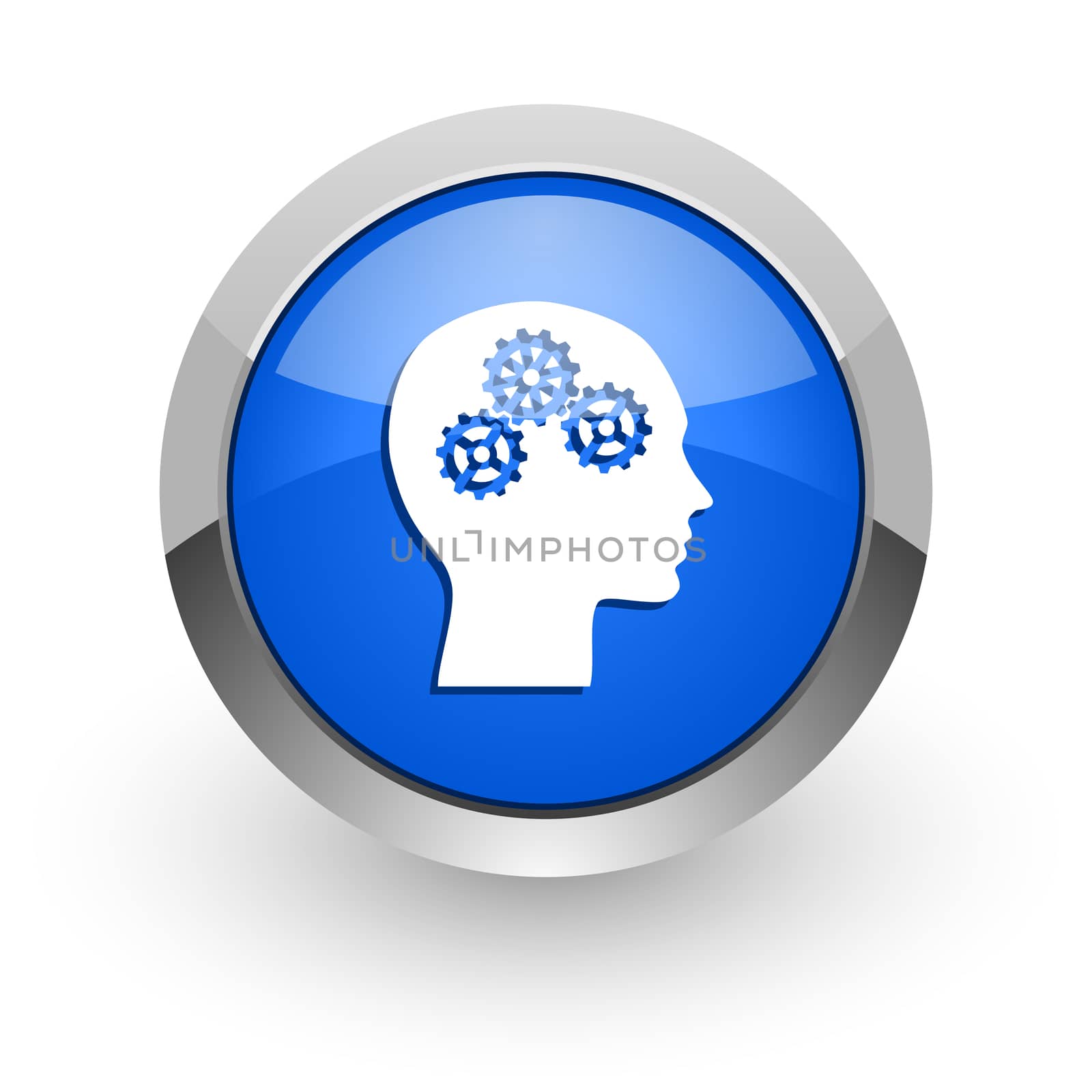 blue glossy web icon