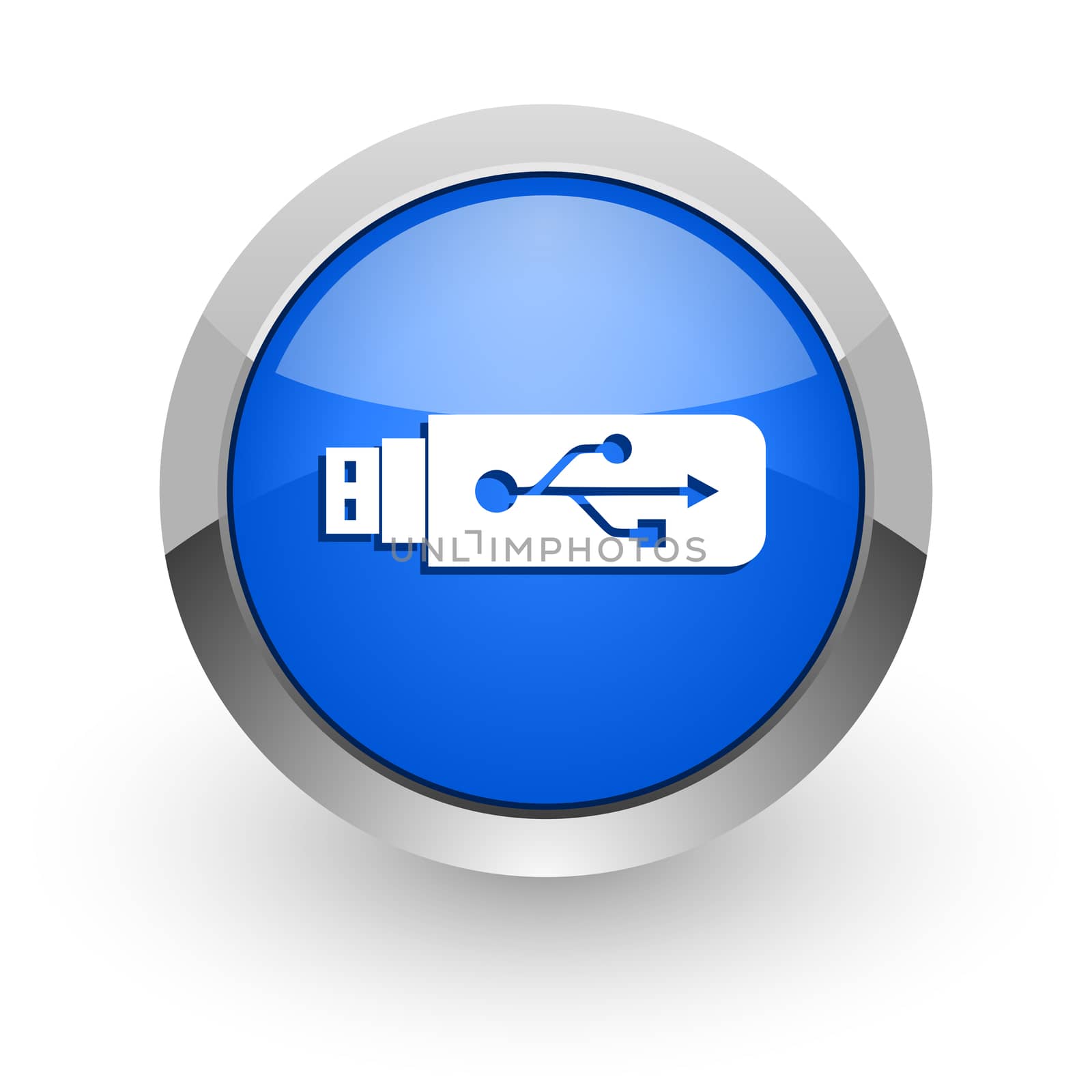 blue glossy web icon