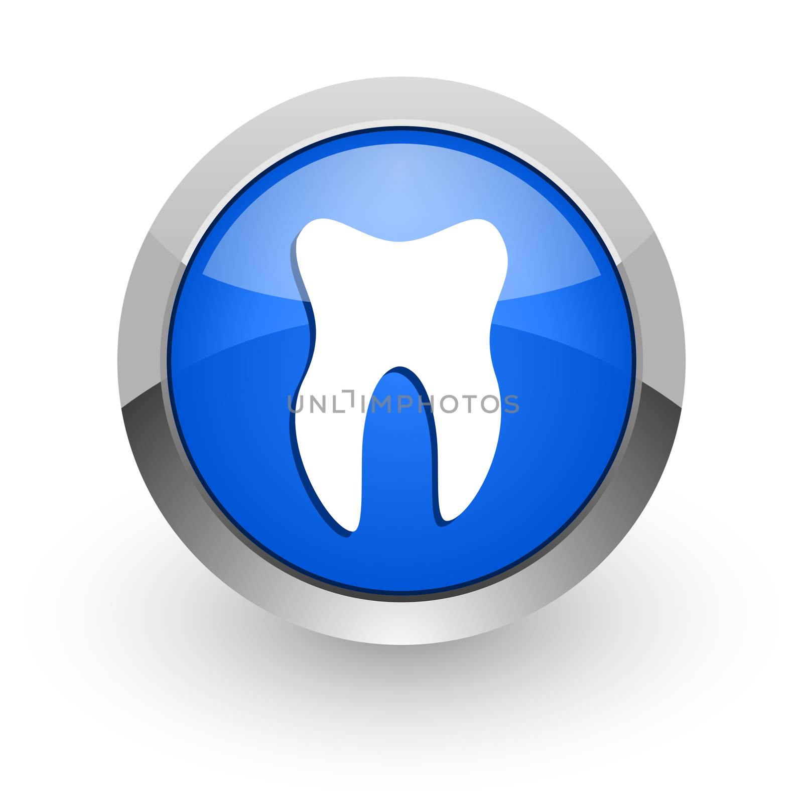 tooth blue glossy web icon by alexwhite