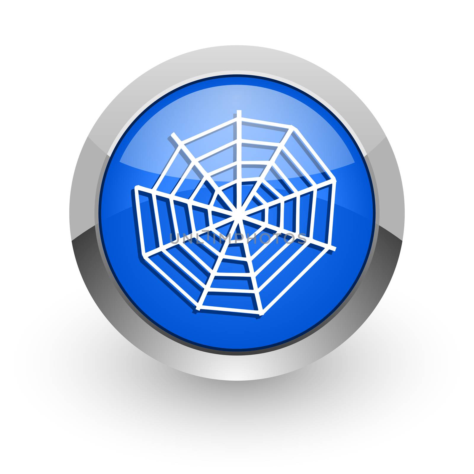 spider web blue glossy web icon by alexwhite