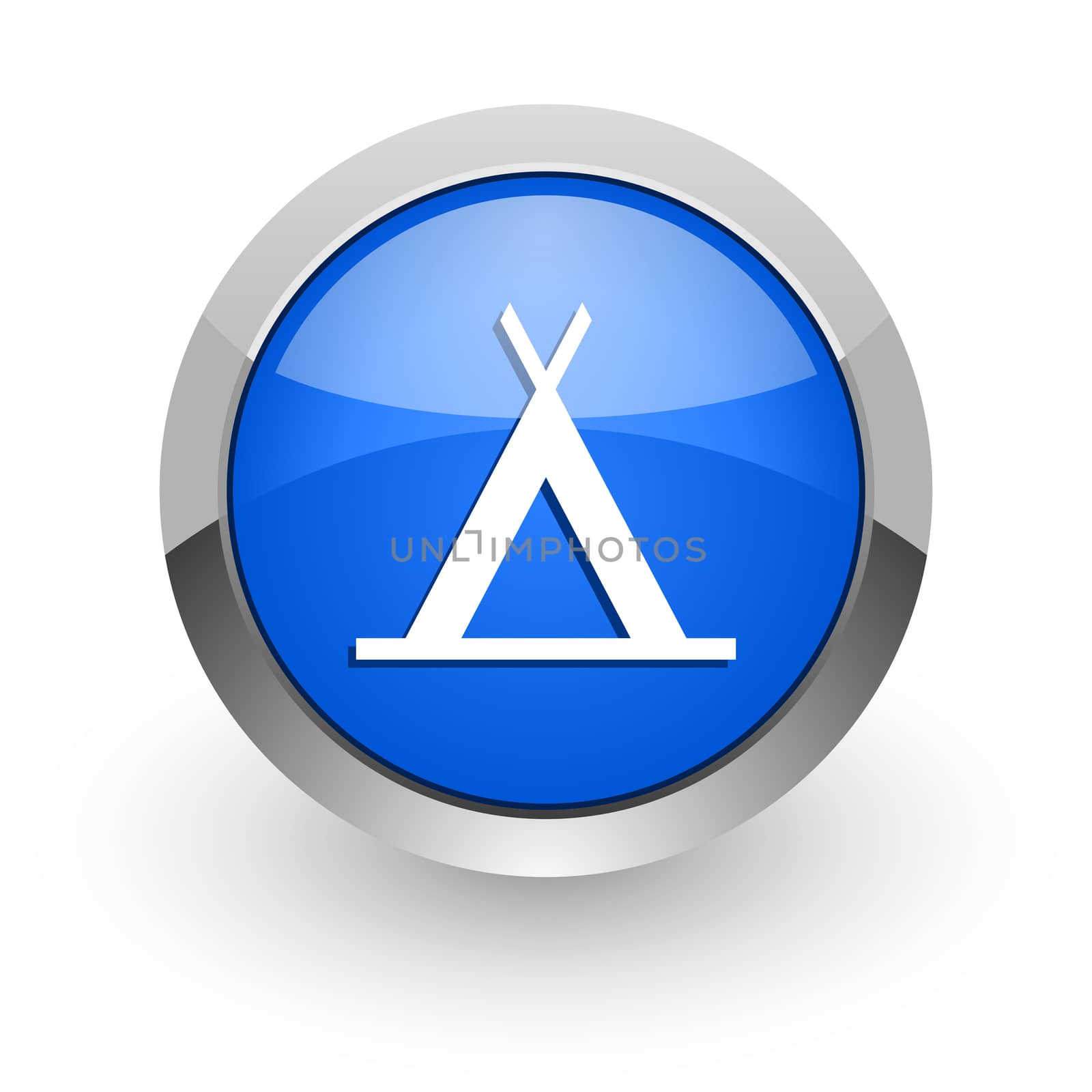 blue glossy web icon