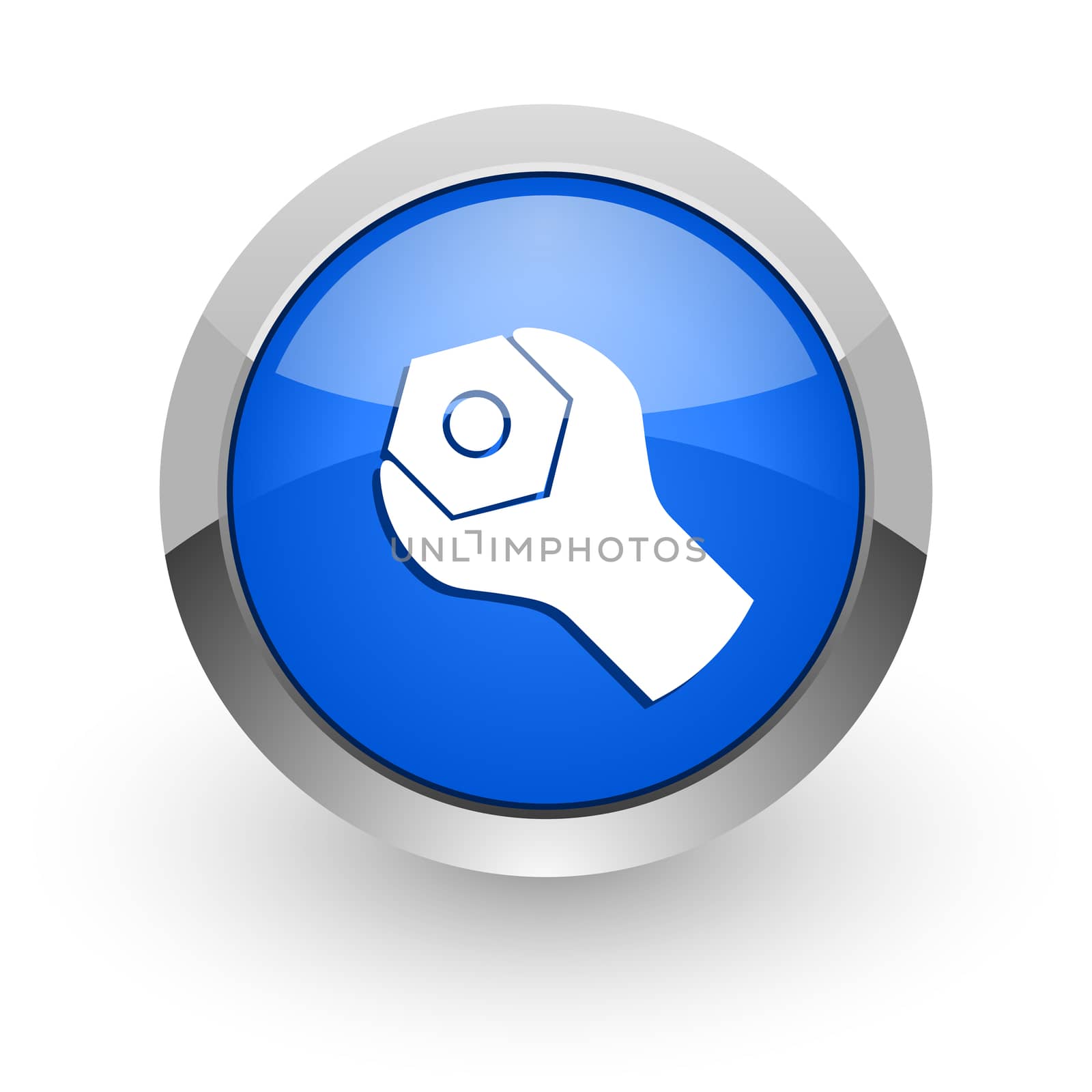 blue glossy web icon