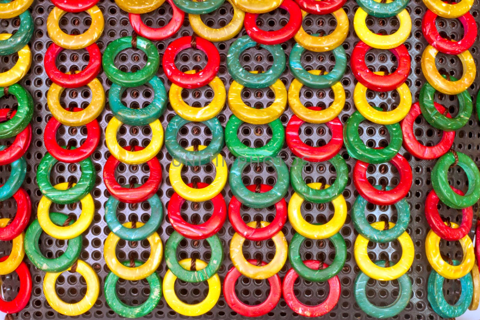 Sorted circle multicolored ceramic by nitimongkolchai