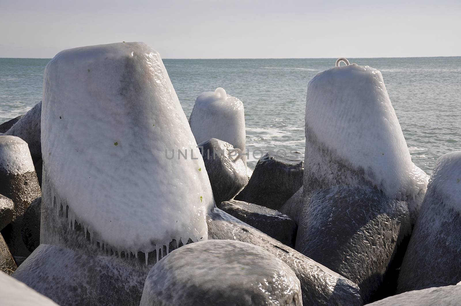 Tetrapods in the molo in Varna, Bulgaria