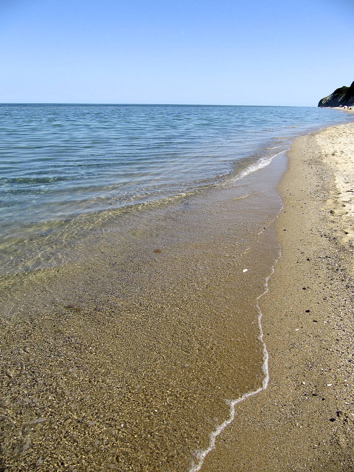 Black Sea with its crystal clear water and blue sky 