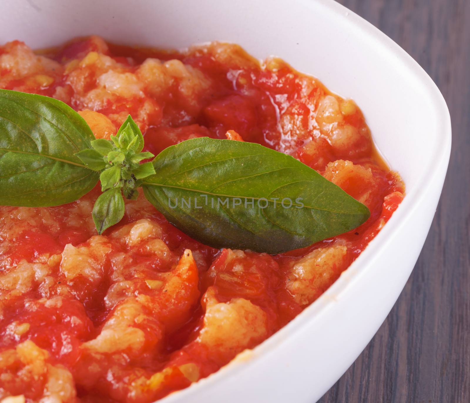 Pappa al pomodoro, typical Italian bread and tomato dish