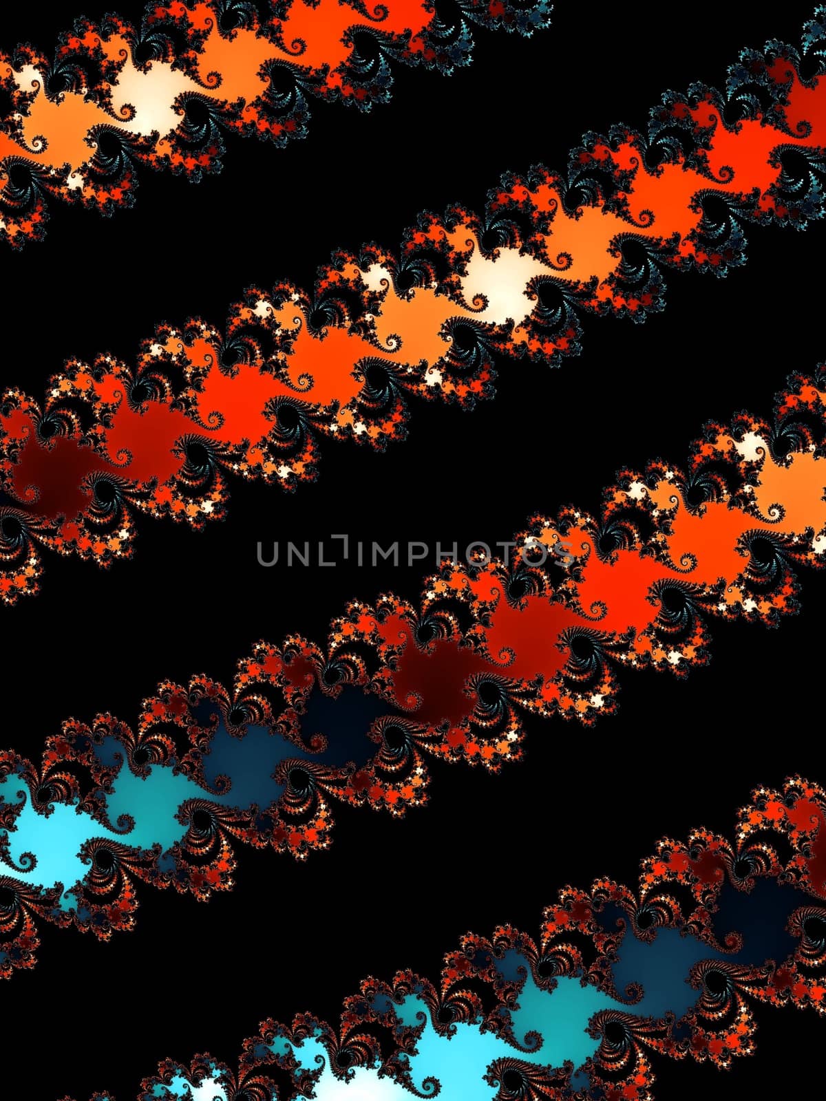Digital computer graphic - rendering. Patterned fractal background for design.