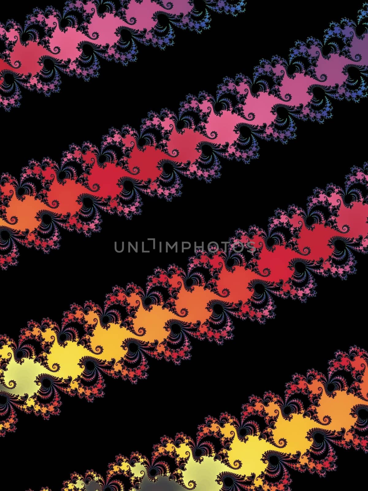 Digital computer graphic - rendering. Patterned fractal background for design.
