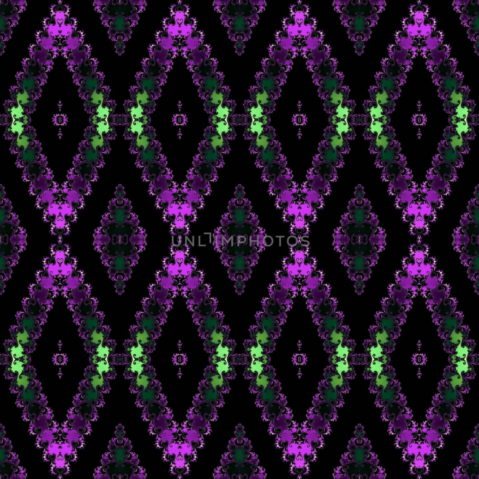 Digital computer graphic - seamless decorative ornament in a dark colors for design.