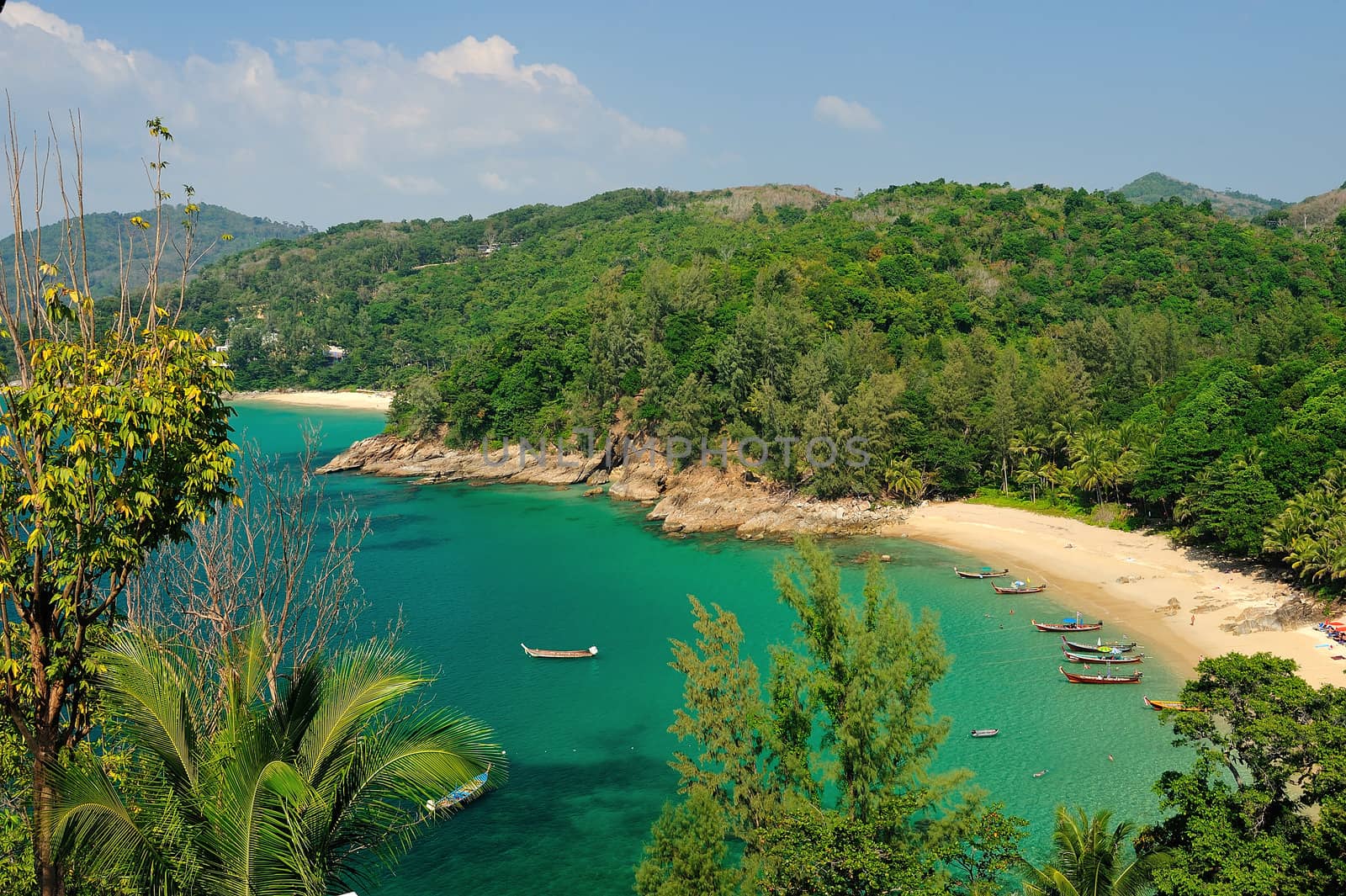 Bird eye view of Phuket viewpoint, Thailand by think4photop