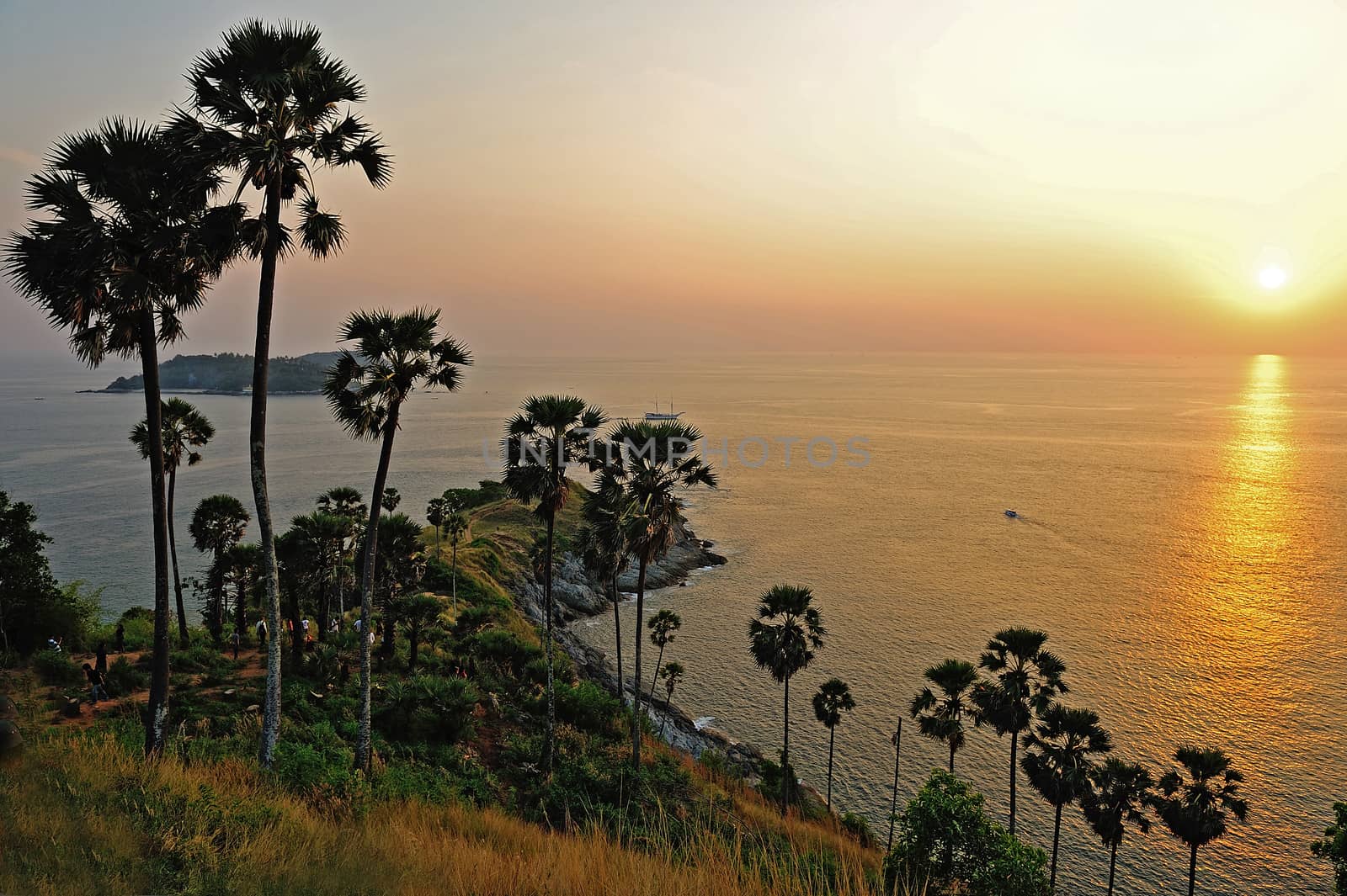 View of a Promthep cape. Phuket island, Thailand by think4photop