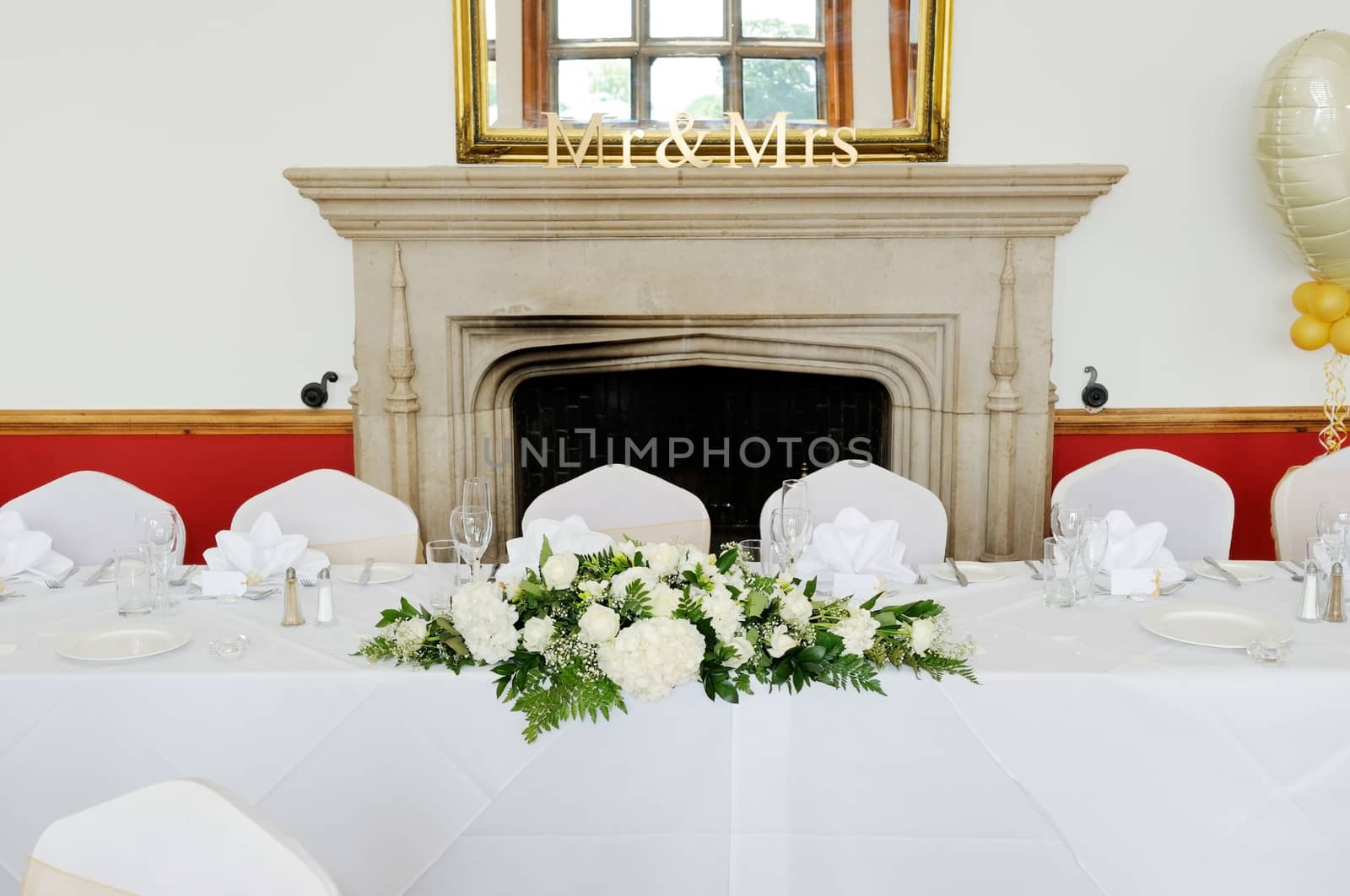 Wedding head table by kmwphotography
