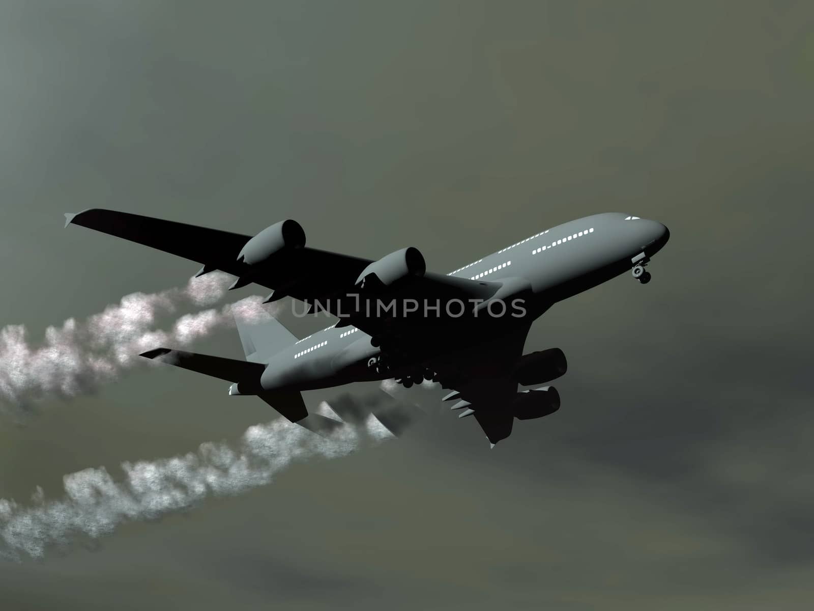 Aircraft - 3D render by Elenaphotos21