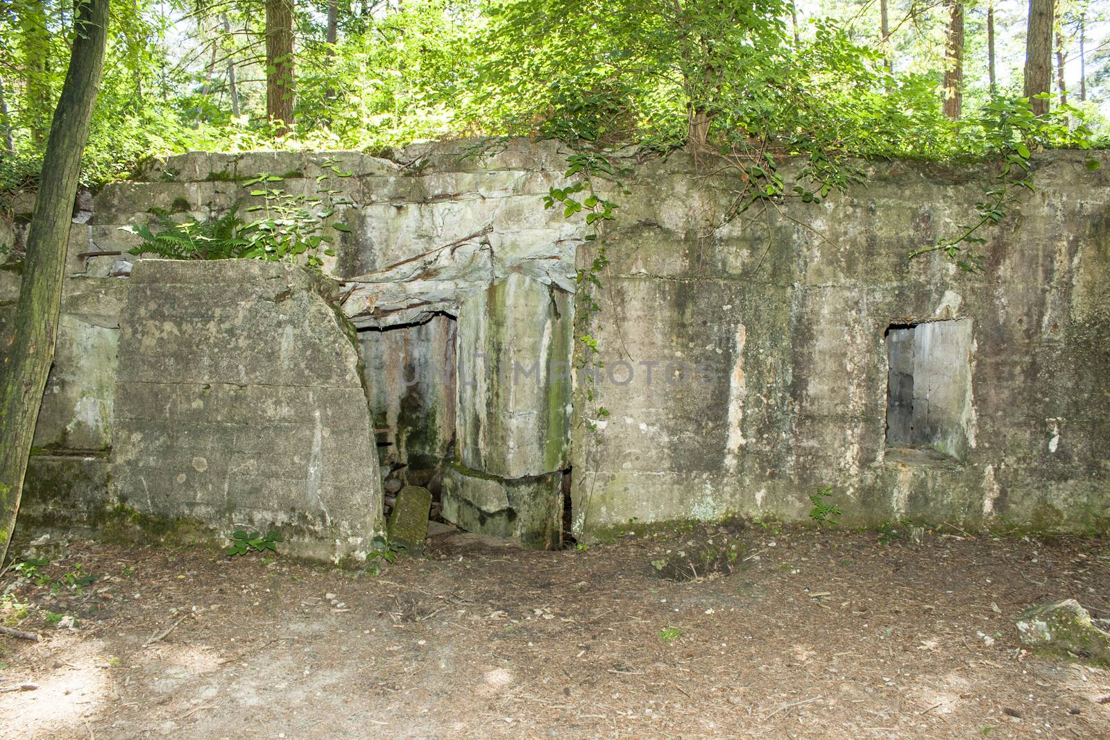 Bunker of world war 1 in flanders fields