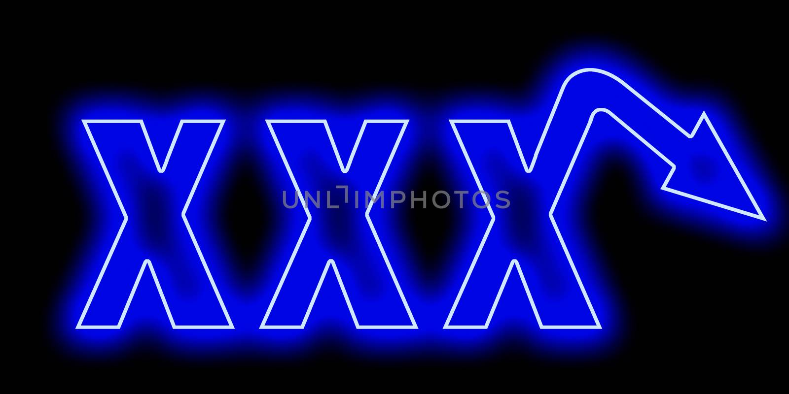 XXX neon logo for men with erectile dysfunction