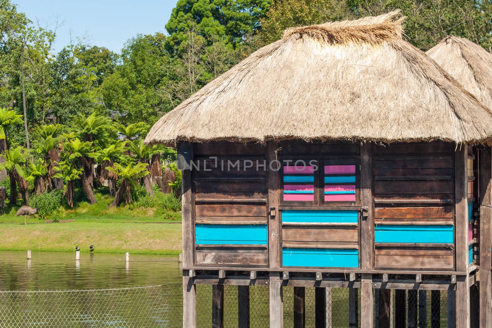 Colorful Stilt village in africa Floating . by Havana